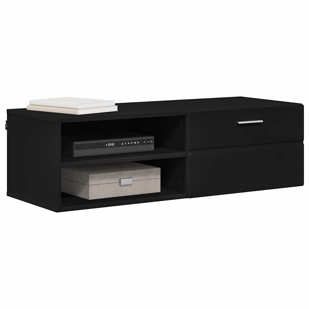 vidaXL Wohnzimmer-Set TV-Schränk mit Regal Schwarz günstig online kaufen