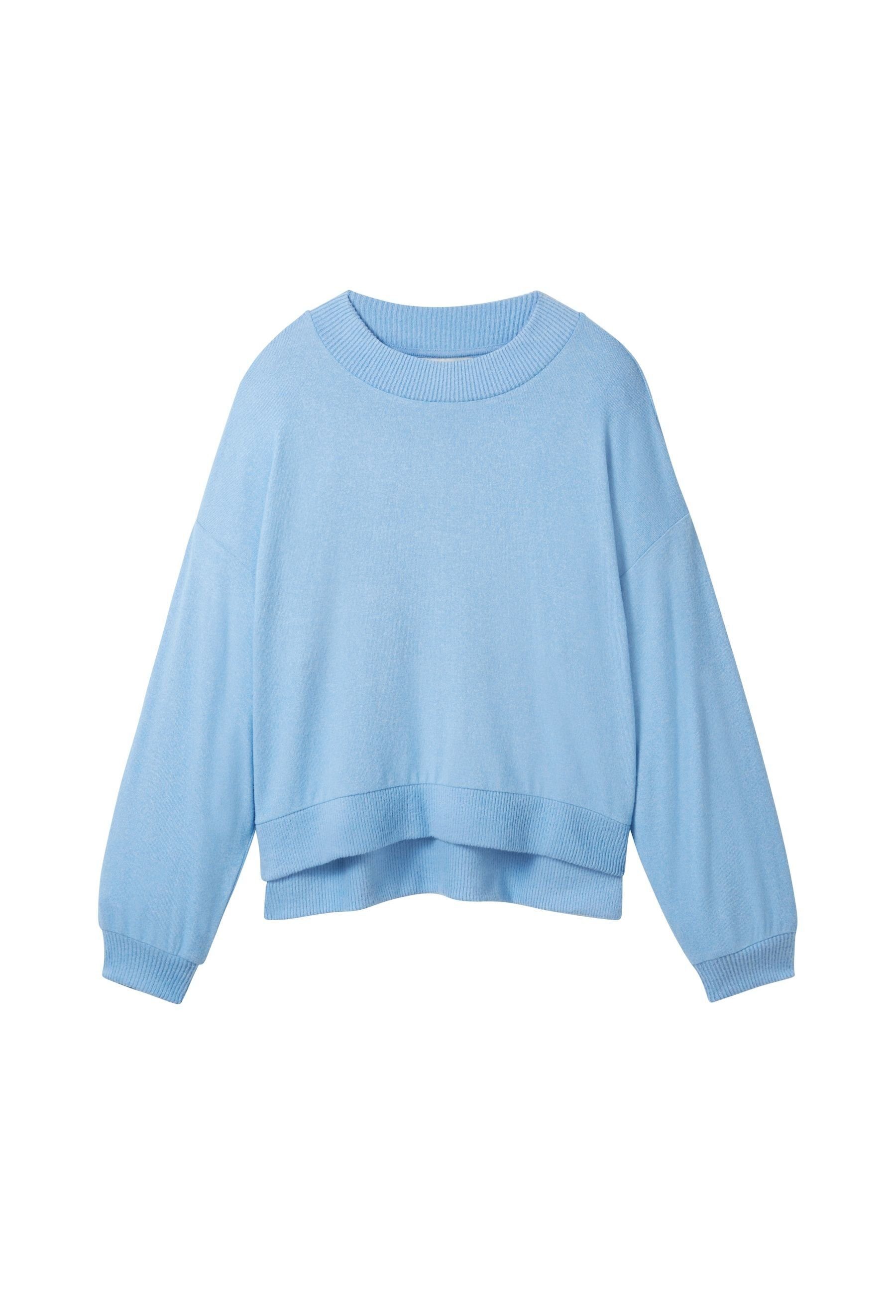 TOM TAILOR Sweatshirt Sweatshirt Pullover ohne Kapuze (1-tlg)