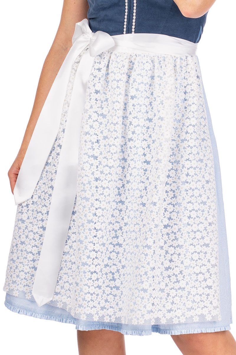 Alpenfee Tracht Dirndl Cord Dirndl 2tlg. - ELINA - blau