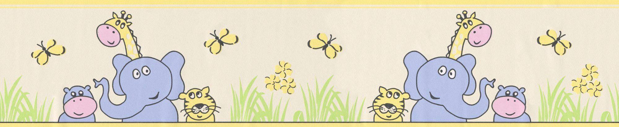 A.S. Création Bordüre Only Borders, leicht strukturiert, Motiv, gemustert, mehrfarbig, Tapete Bordüre Modern selbstklebend Kinder Borte modern Design Optik