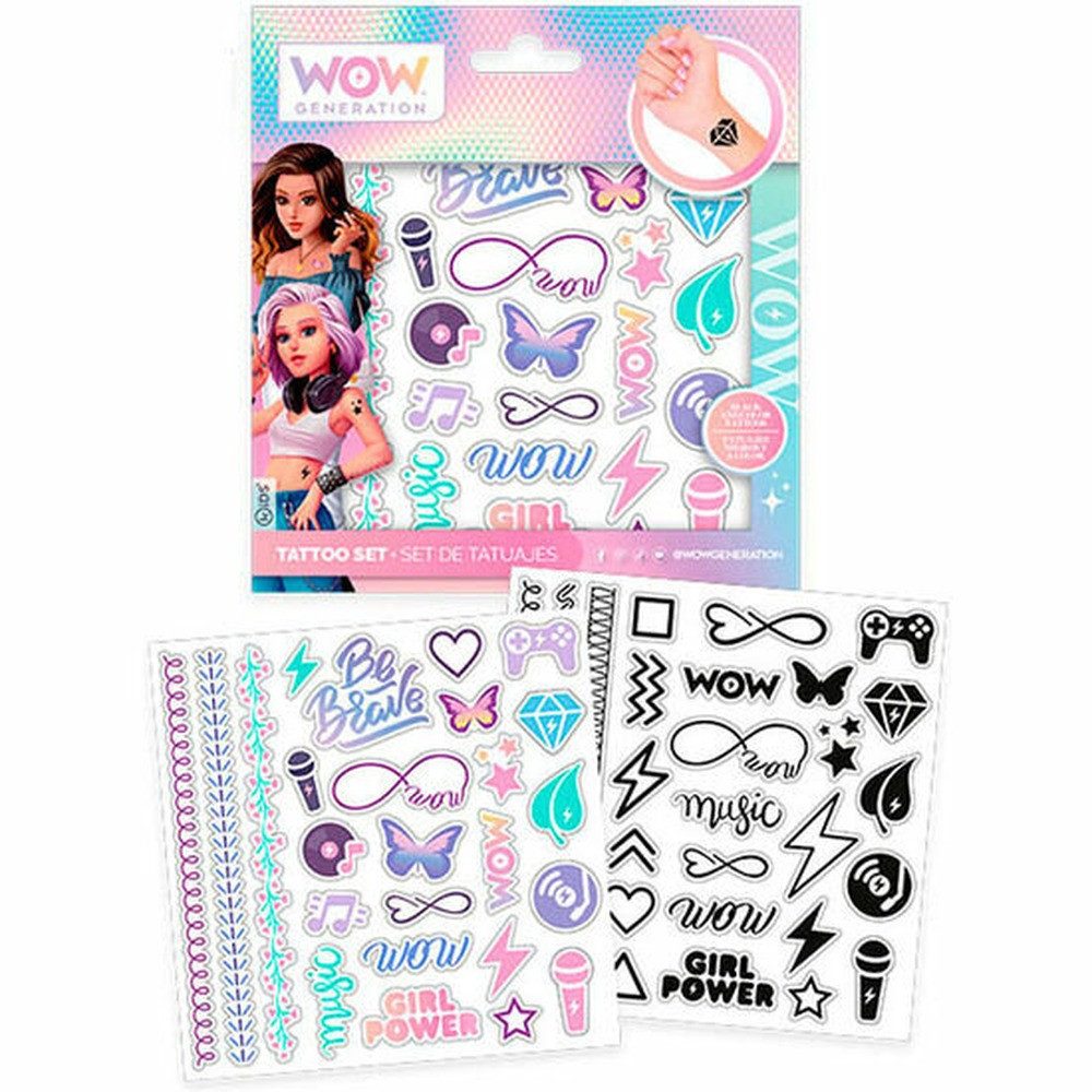 Kids Euroswan Kindertattoo Anzeige 24er Set Tattoos Wow Generation