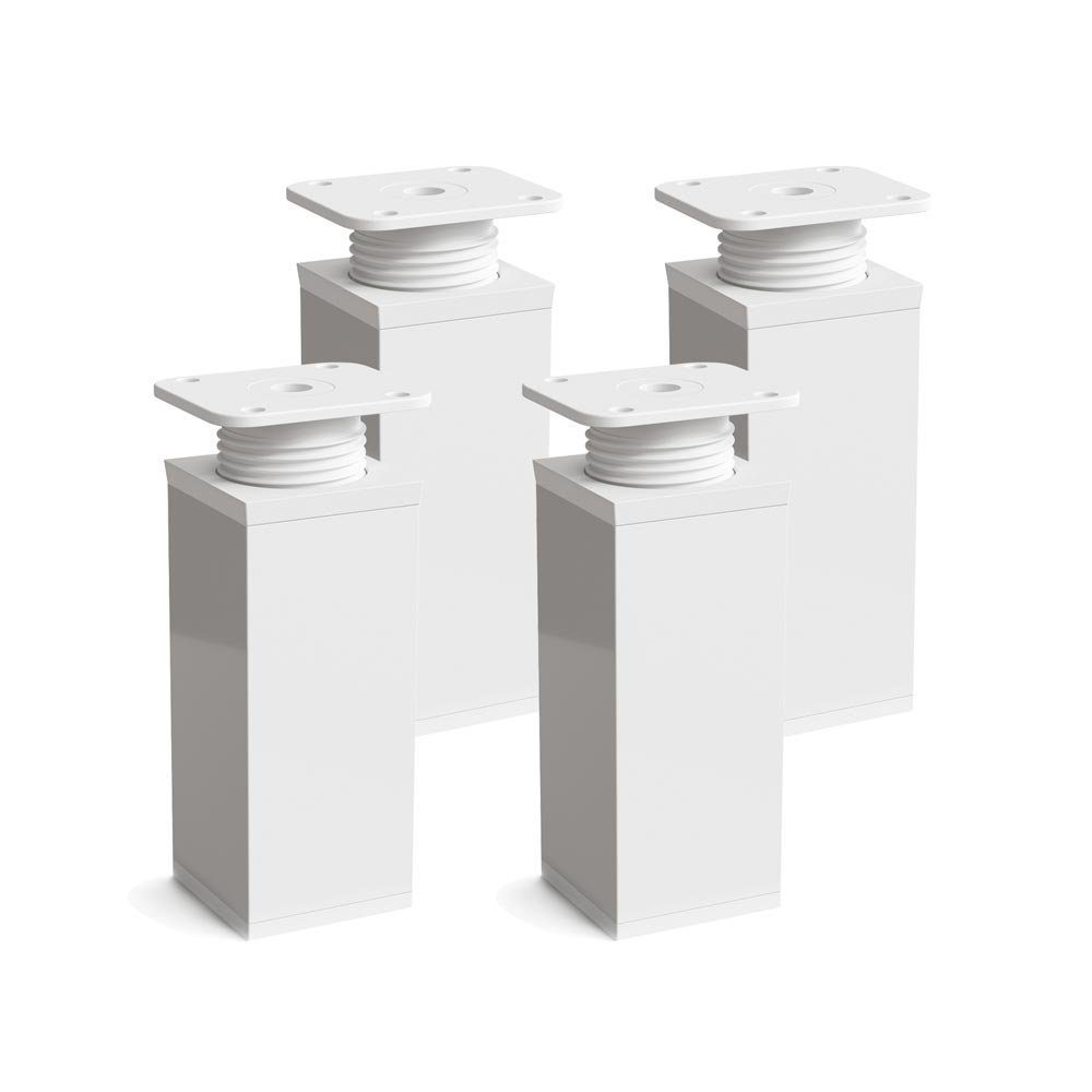 Möbelfuß Design-Möbelfüße, 4er & 8er Set, höhenverstellbar MFV1, Farbe: Weiß