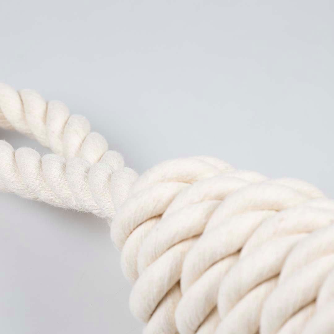 DUVO+ Tiertaue Duvoplus ECO Baumwoll-Tau mit 1 Schlaufe - weiß