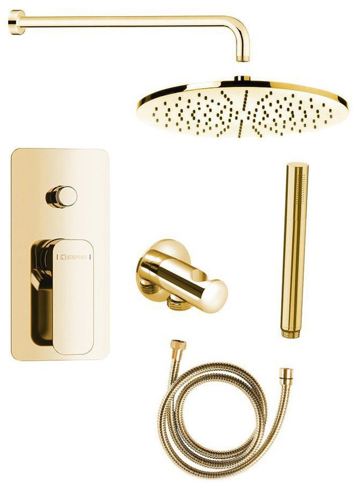 Sapho Duscharmatur SPY Unterputz-Duscharmatur mit Hebelmischer, Drehschalter, 2 Abgänge Sapho-PY42-17-01-SET