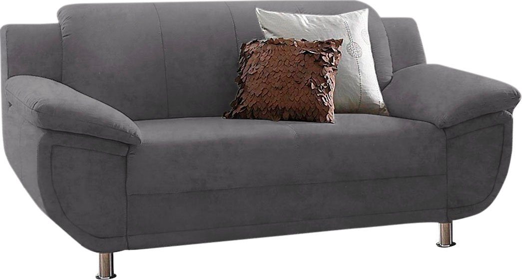 TRENDMANUFAKTUR 2-Sitzer Rondo 178 cm, 2-Sitzer, komfortabel, Federkern optional, Chromfüße, Couch wahlweise mit Federkern und in verschiedenen Bezügen bestellb – Bild 4 von 5