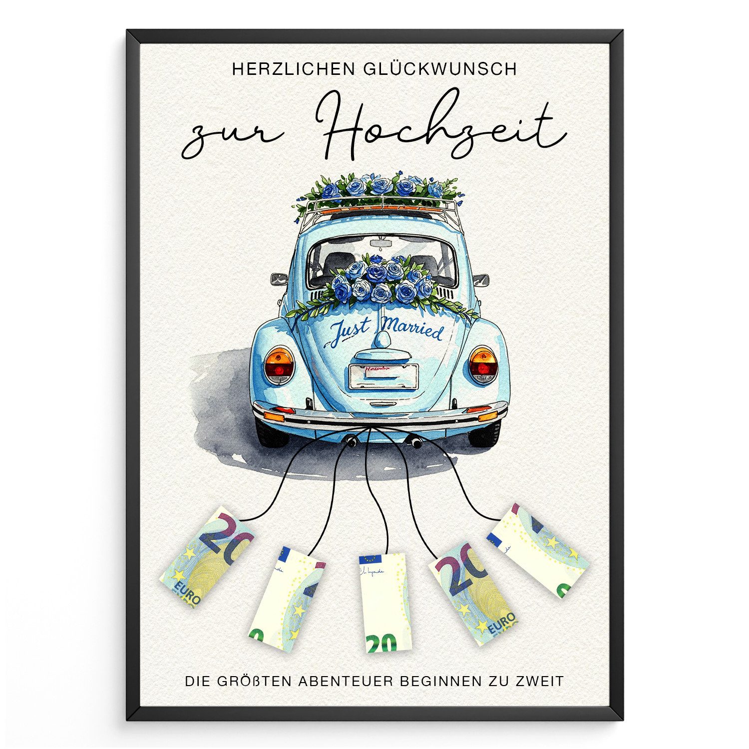 Tigerlino Poster Geldgeschenk zur Hochzeit Brautpaar Hochzeitsgeschenk Geld günstig online kaufen