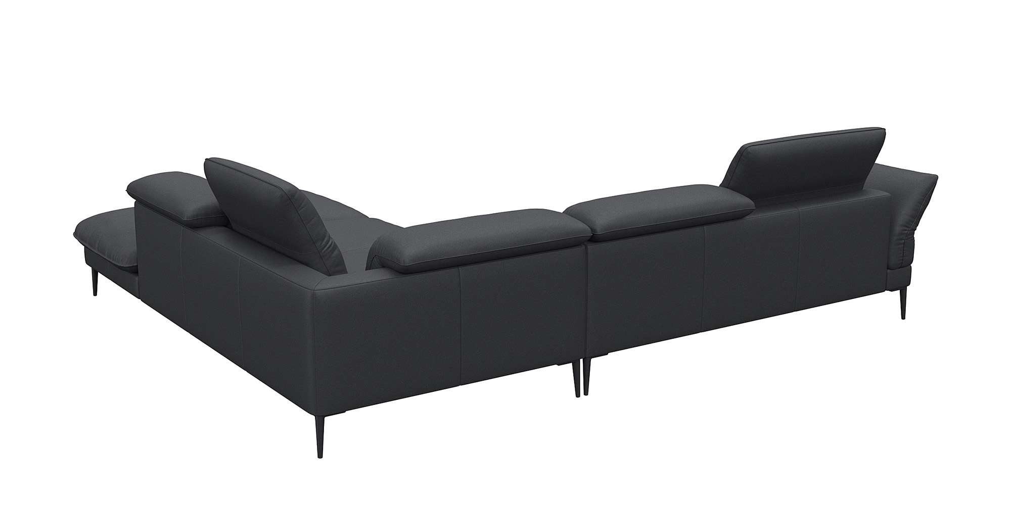 FLEXLUX Ecksofa Salino, Funktionssofa mit Ottomane, Relaxsofa, Ecksofa, Sofa mit Arm- und Kopfteil-Verstellungen, Kaltschaum & Stahl-Wellen
