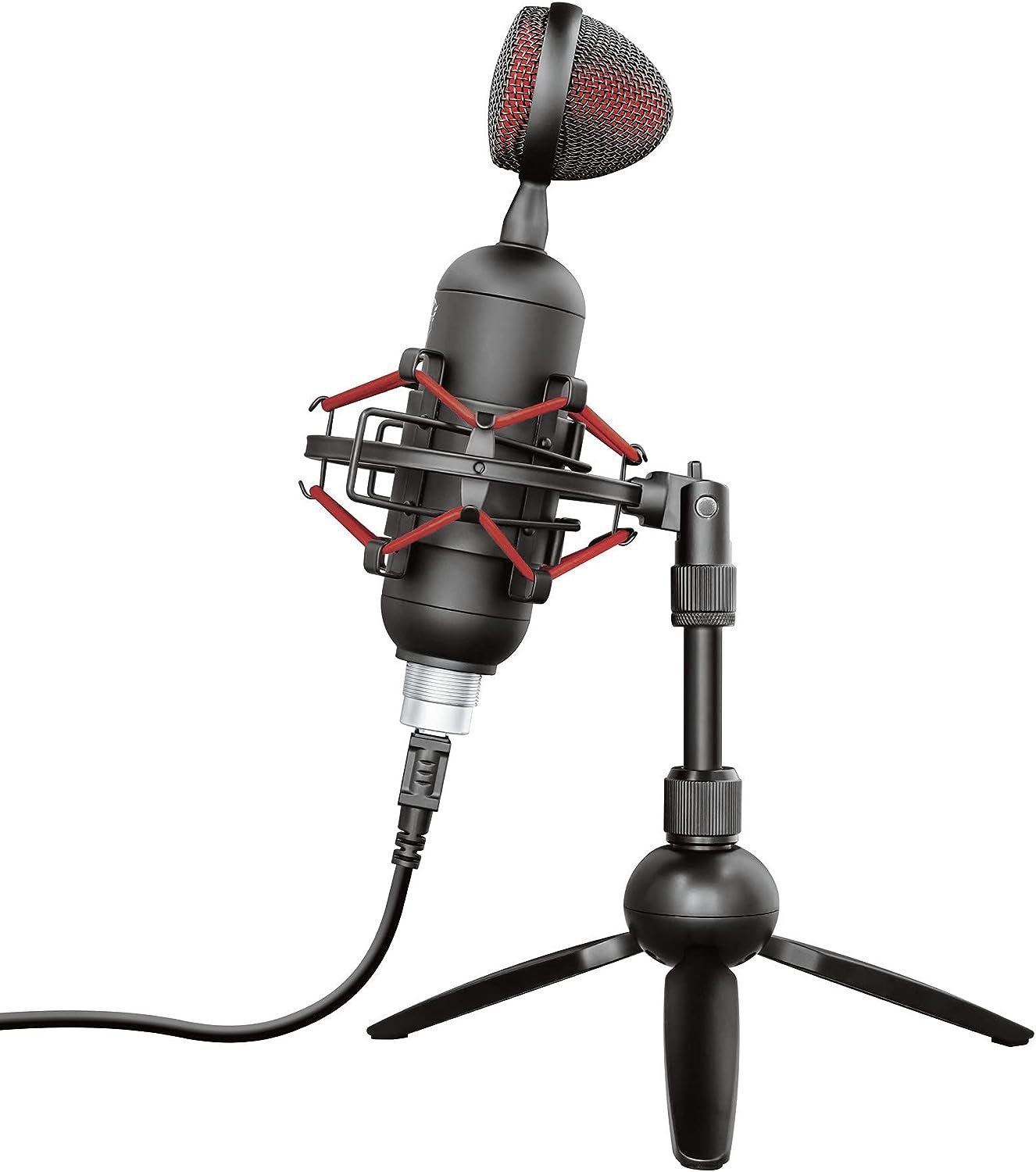 Trust Mikrofon GXT 244 Buzz USB Gaming Microphone mit Ständer für PC, PS4, PS5 (Packung, 1-tlg), Live-Streaming USB Kondensator Mikrofon, Podcasting, YouTube, Twitch