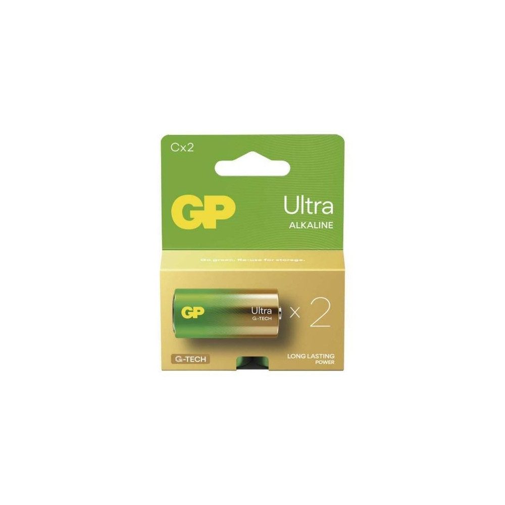 GP Ultra Alkaline Batterie C Baby Longlife, 2 Stück. Akku