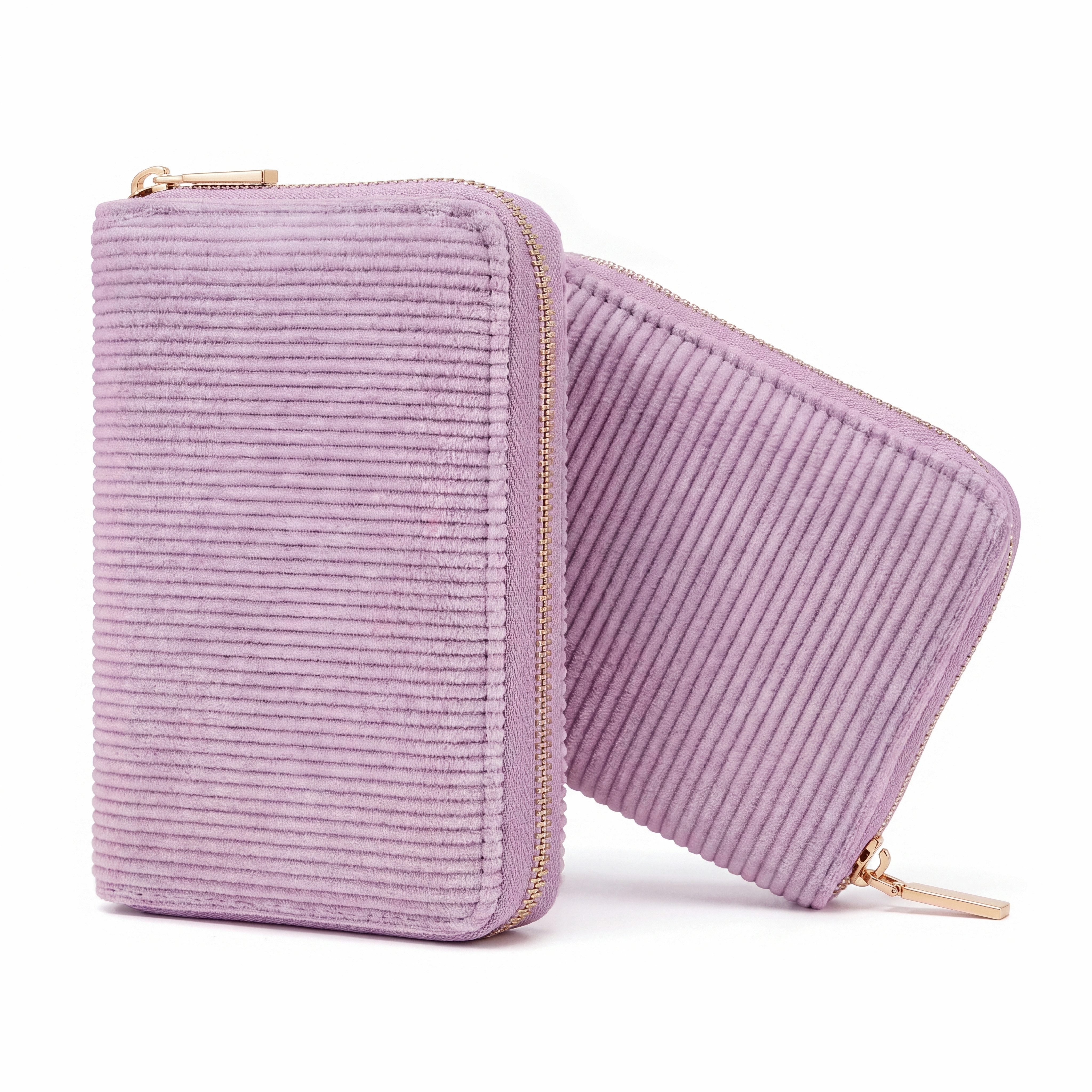 MillyMilk Geldbörse FONDO MEDIUM – Damen Cord Geldbeutel – Stoff Portemonnaie, Cord-Geldbörse mit stabiler Form, viel Platz und Reißverschluss.