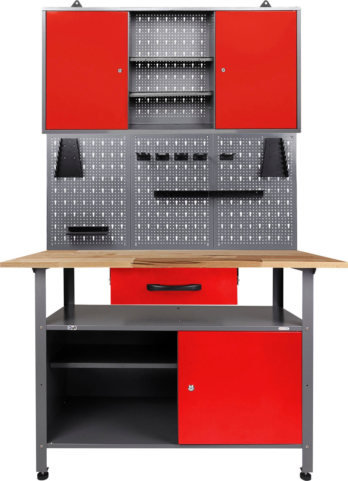 ONDIS24 Werkstatt-Set, inkl. Werkbank, Werkzeugschrank, Lochwand günstig online kaufen