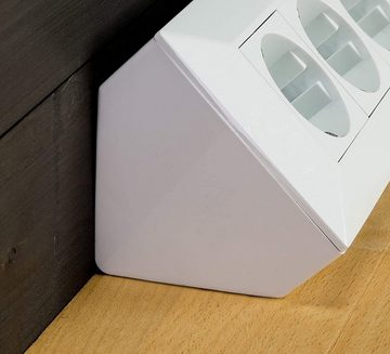 ChiliTec 2-fach Steckdosenblock + 2x USB, weiß Mehrfachsteckdose