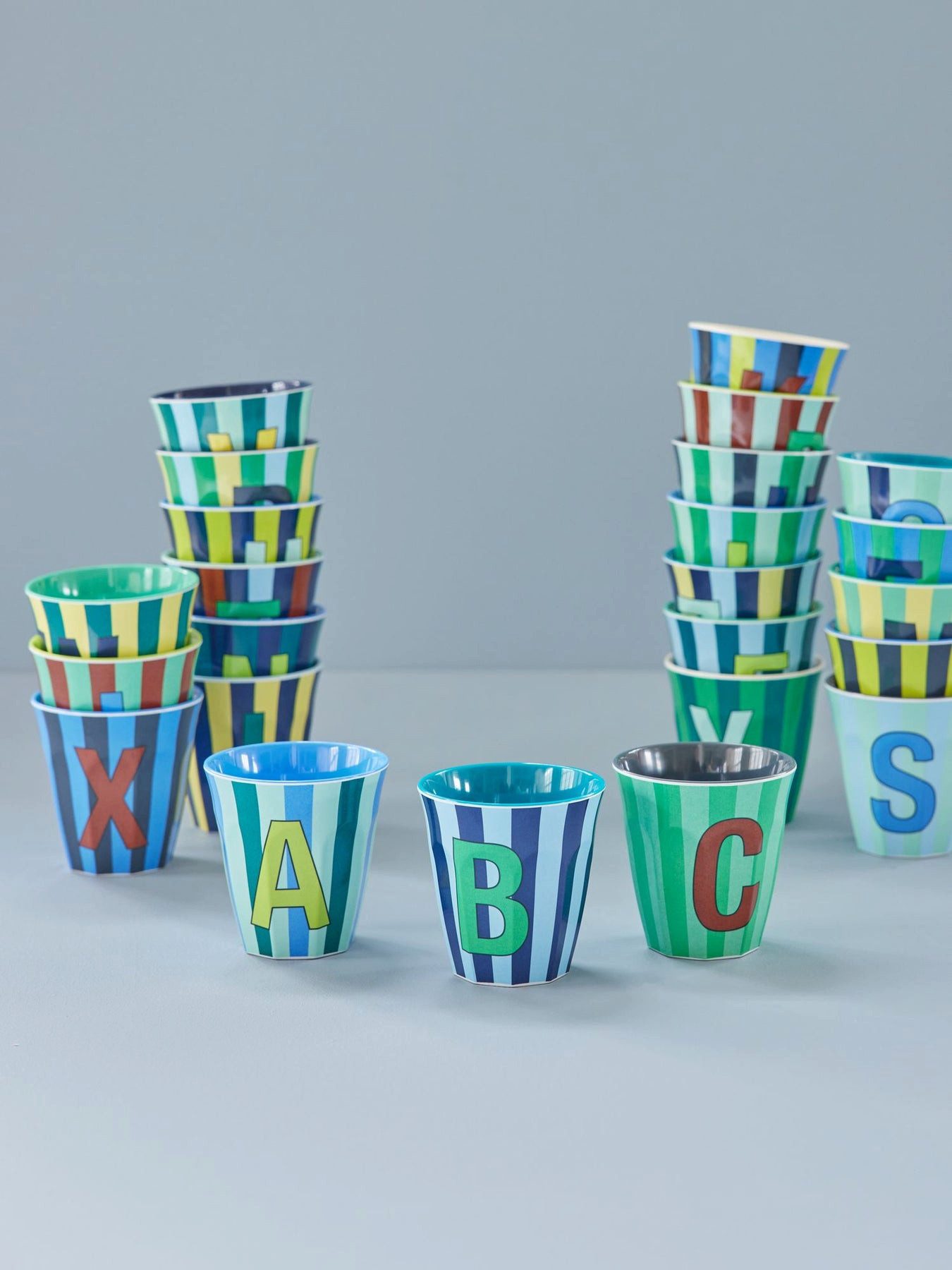 rice Becher Melamin Becher mit Buchstaben - Jungen, 1-tlg., Melamin, Buchstaben Becher