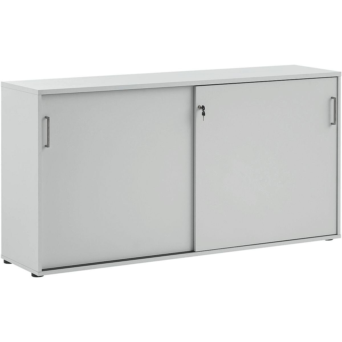 MÖBELPARTNER Schiebetürenschrank 1500 Büro abschließbar, mit festen Fachböden