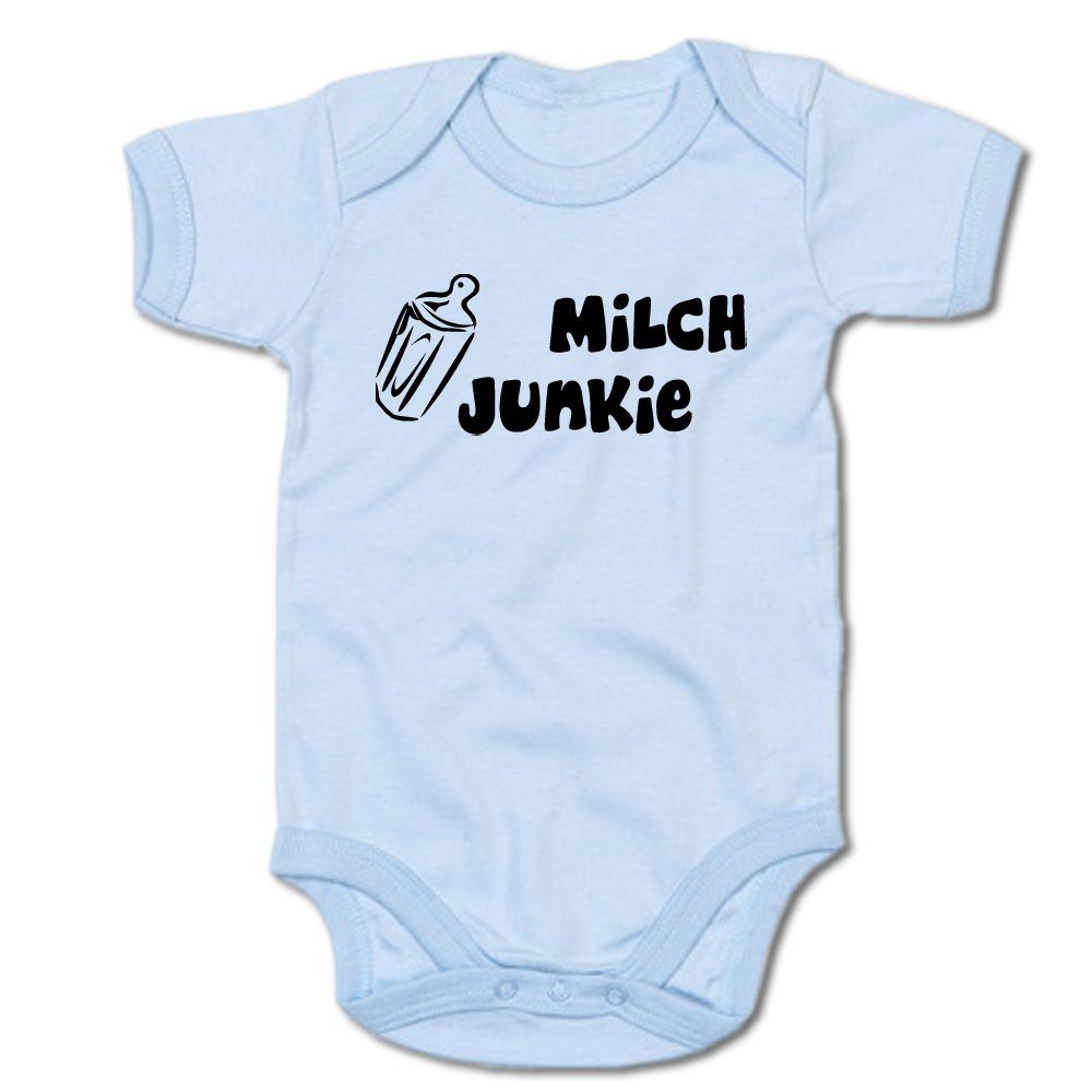 G-graphics Kurzarmbody Baby Body - Milchjunkie mit Spruch / Sprüche • Babykleidung • Geschenk zur Geburt / Taufe / Babyshower / Babyparty • Strampler