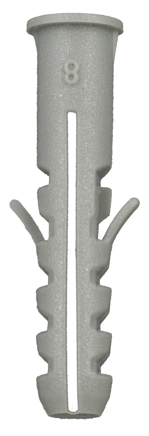 Don Quichotte Universaldübel Vollmaterialdübel mit Kragen, 8 x 40 mm, 100 St.