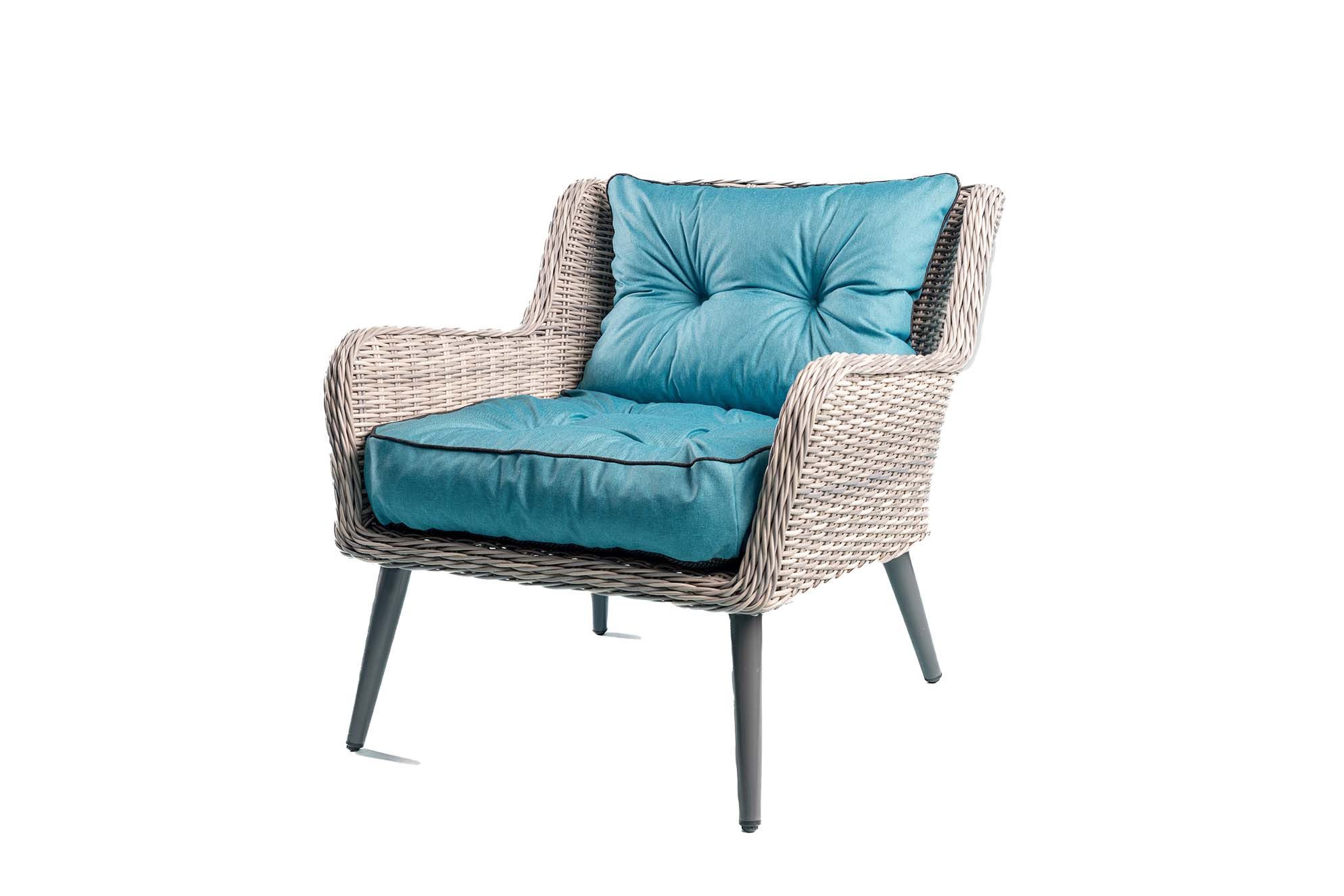 TexDeko Stuhlkissen Loungekissen 2-tlg. Set Gartenpolster für Rattanmöbel, günstig online kaufen