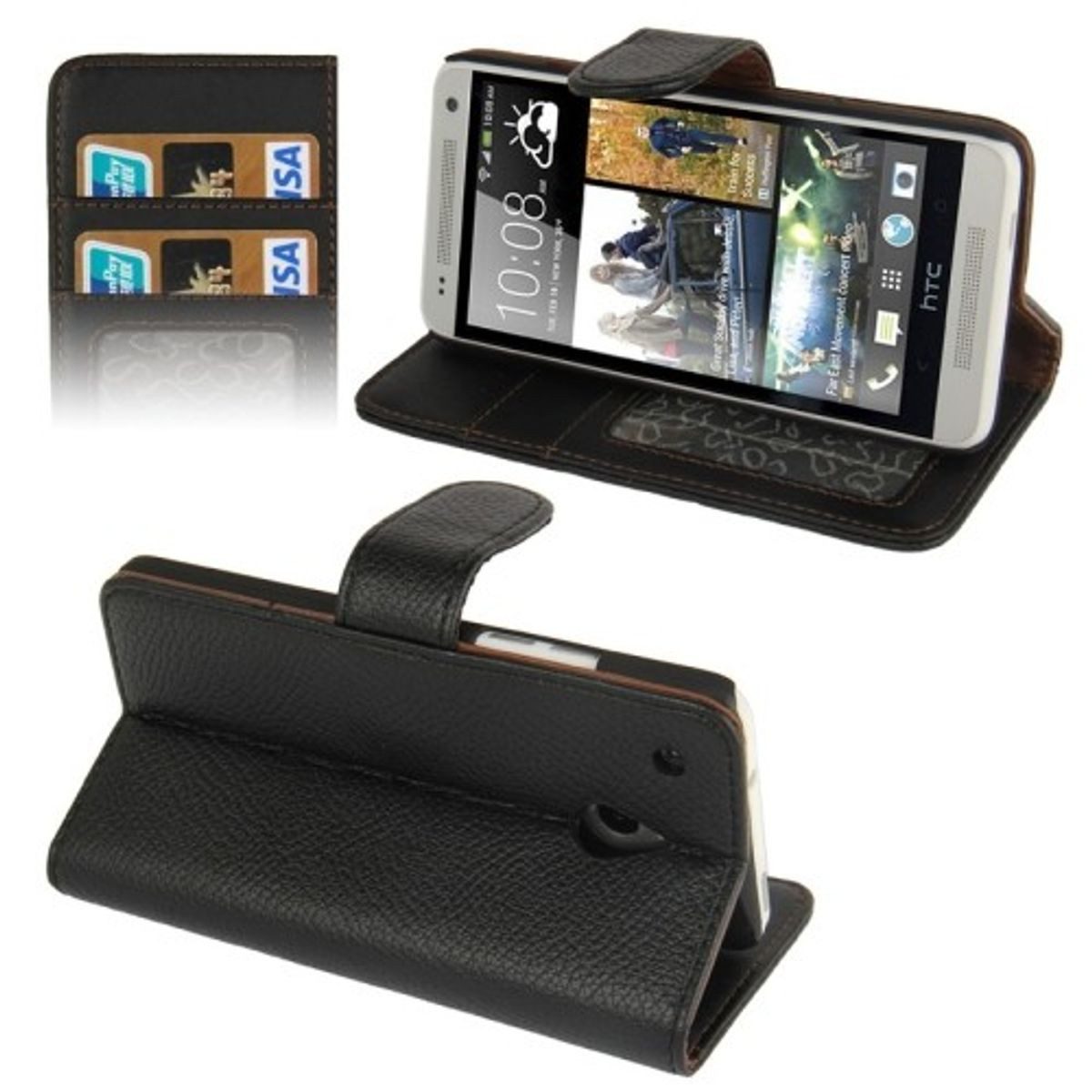 König Design Handyhülle HTC One Mini, HTC One Mini Handyhülle Backcover Schwarz