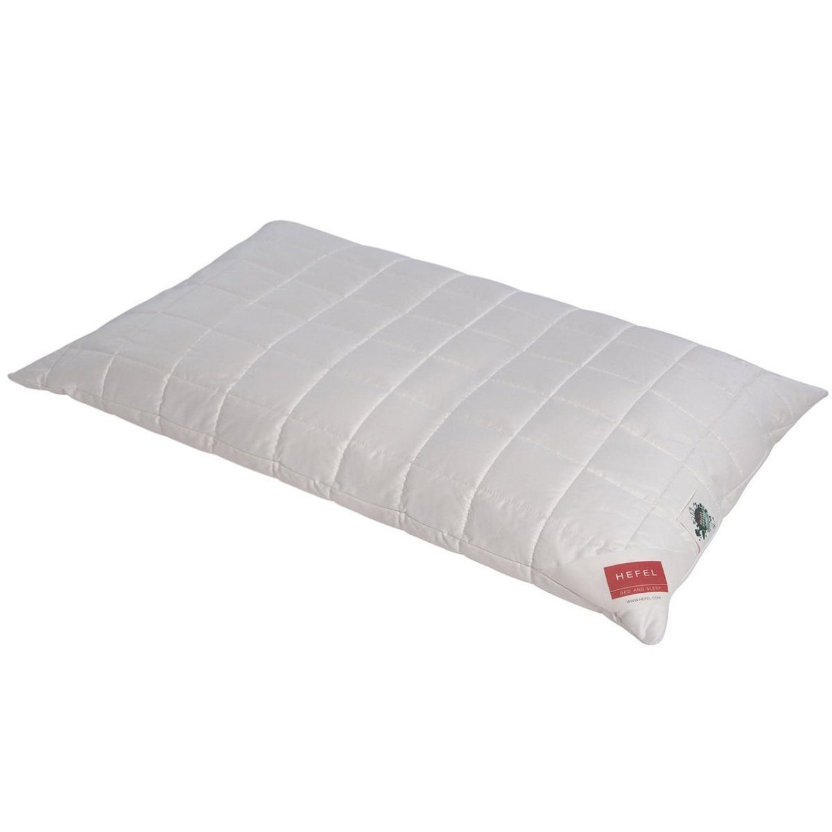 Hefel Naturhaarkissen Pure Bio Wool, Füllung: 100% Wolle (Schurwollnoppen kbT), Bezug: Baumwolle (Bio), Seitenschläfer, Rückenschläfer, Bauchschläfer, Füllung variabel