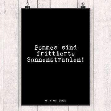 Mr. & Mrs. Panda Poster DIN A4 Pommes sind frittierte Sonnenstrahlen!... - Schwarz - Geschenk, Fun Talk (1 St)