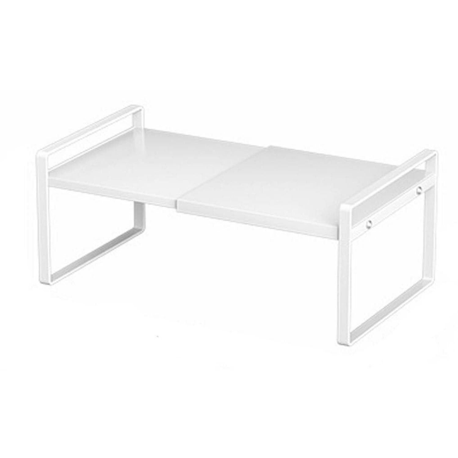 LuxusKollektion Schieberegal Erweiterbares Schrankregal Weiß, 1-tlg.