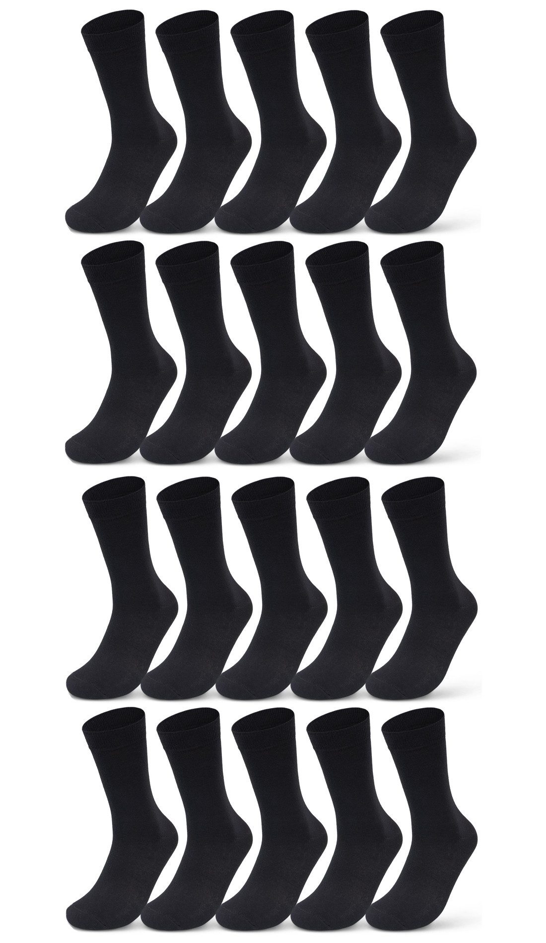 Socken 10 I 20 I 30 Paar Damen & Herren Business Socken Baumwolle