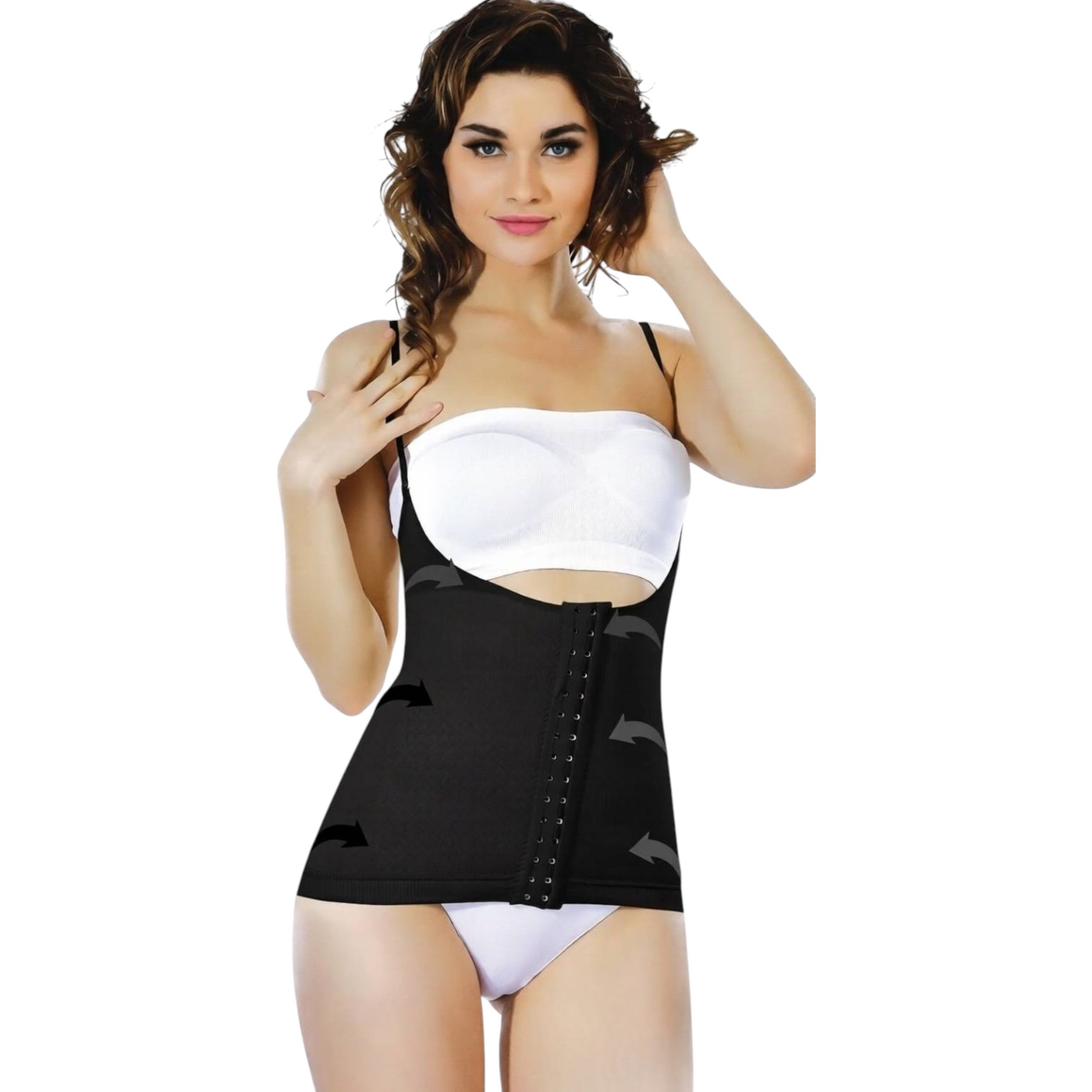Formangel Corsage Damen Bauchweg Shapewear Taillengürtel mit Trägern nahtlos elastisch atmungsaktiv, 3D Stretch, Anti-Transpirant, formt Bauch und Taille