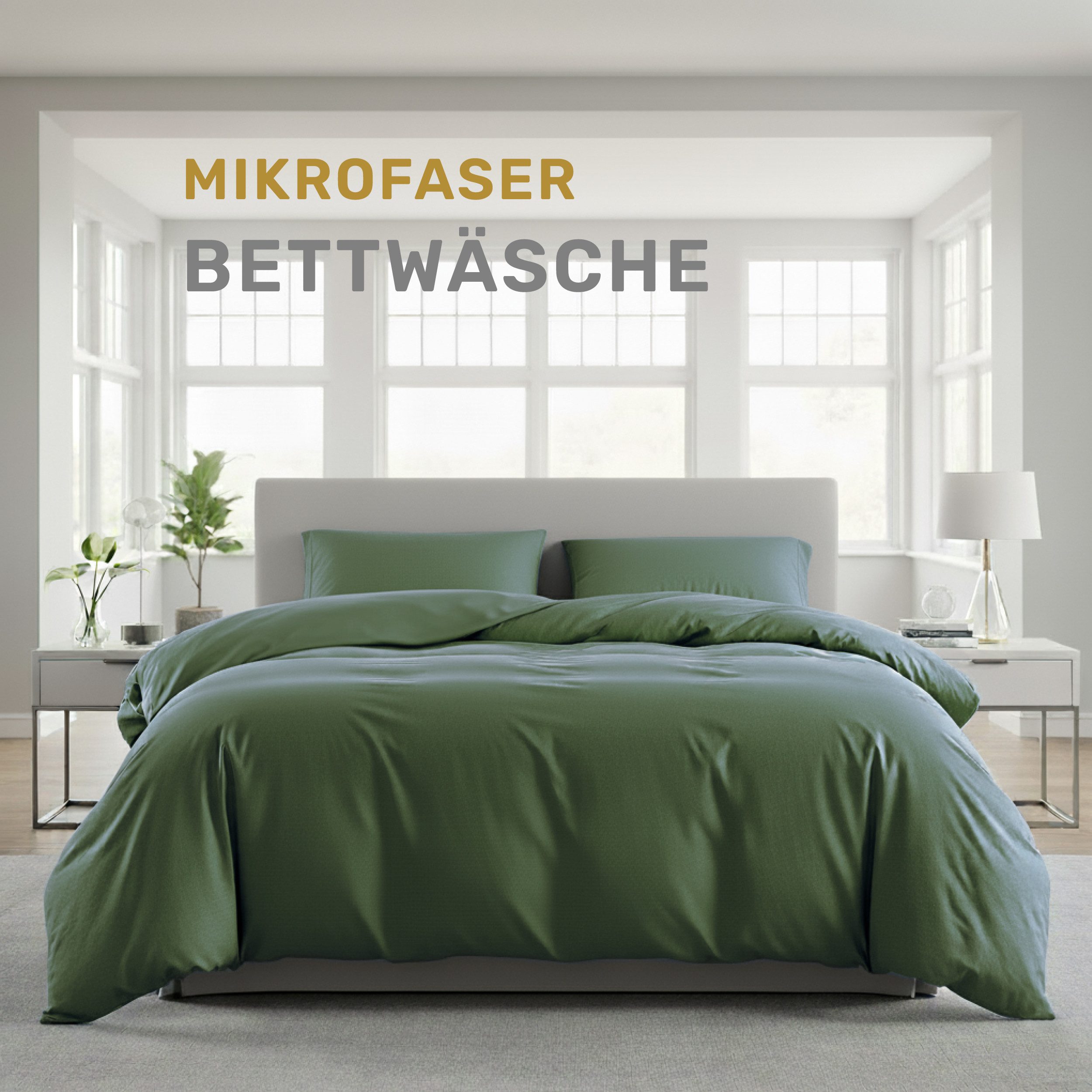 Lavea Bettwäsche Mikrofaser Bettwäsche-Sets mit Kissenbezügen und Bettbezüg günstig online kaufen