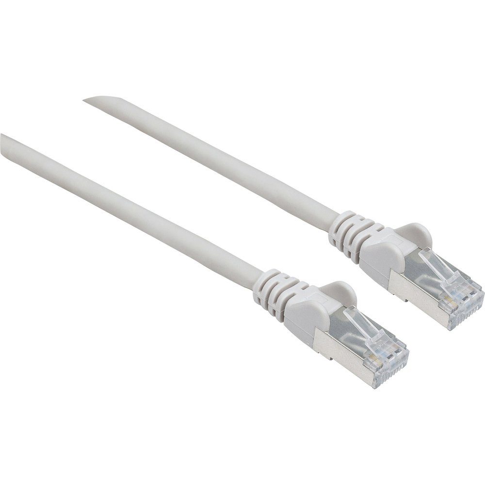 Intellinet Intellinet 740678 RJ45 Patchkabel CAT 6a S/FTP 1.00 m Grau Folienschir Netzkabel, (100.00 cm)