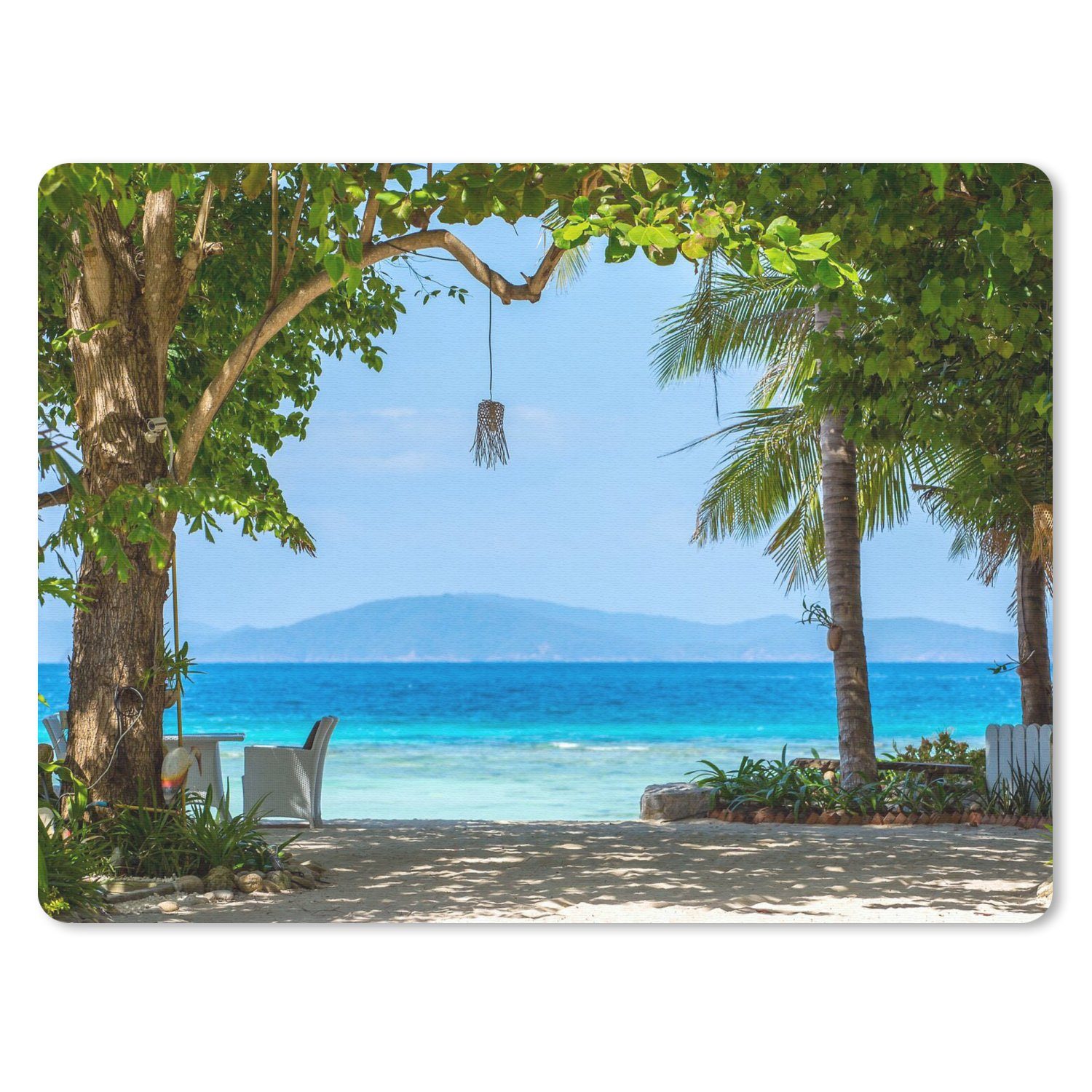 MuchoWow Mauspad Tropisch - Strand - Meer Pad (1-St), Mousepad Computer Mousepads - Maus Mat - Pad - Mausunterlage