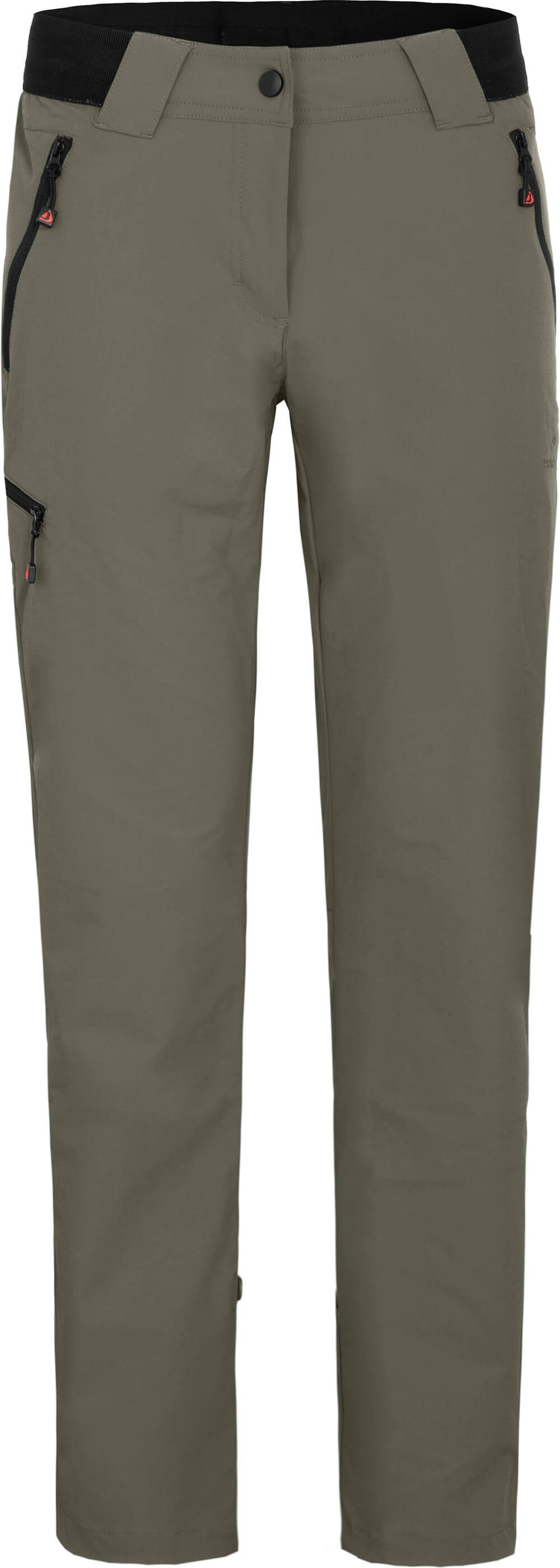 Bergson Outdoorhose VIDAA leicht, grau/grün COMFORT Damen Normalgrößen, strapazierfähig, Wanderhose