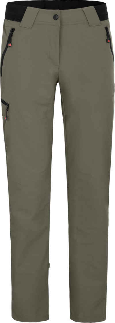 Bergson Outdoorhose VIDAA COMFORT Damen Wanderhose, leicht, strapazierfähig, Normalgrößen, grau/grün