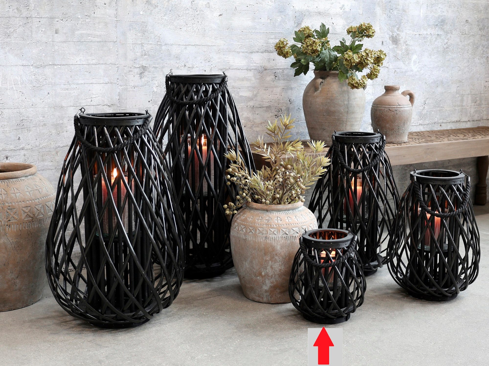 Chic Antique Windlicht Lampe Laterne geflochten günstig online kaufen
