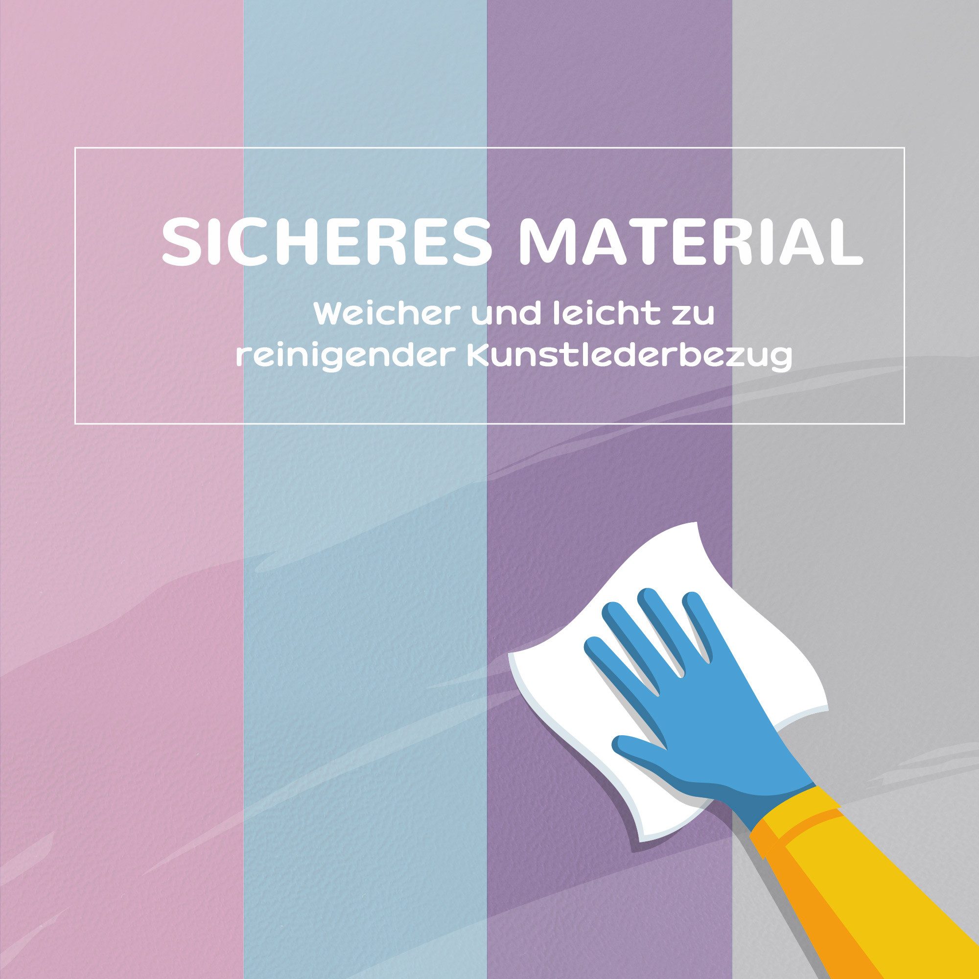 HOMCOM Bausteinset, Schaumstoffbausteine zum Toben & Klettern Spielbausteine, (Riesenbausteine, 7 St., Bausteinset), für Kinderzimmer und Kindergarten, Kunstleder, Bunt