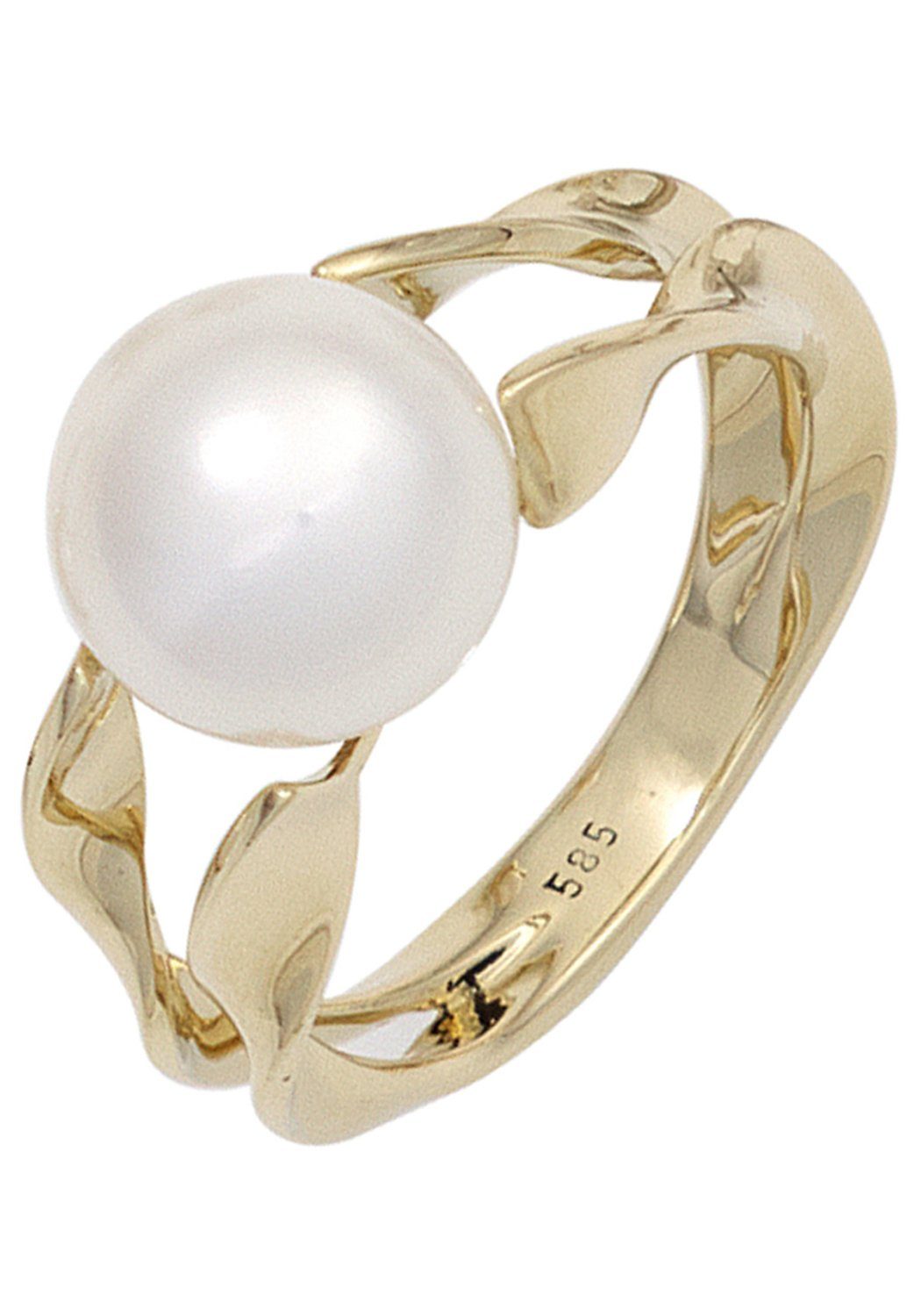 JOBO Perlenring, 585 Gold mit einer Süßwasser-Zuchtperle günstig online kaufen
