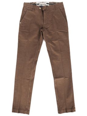 JACOB COHEN Slim-fit-Jeans Handgefertigte Chino Bundfaltenhose Vintage Braun - APW117 Comfort 060