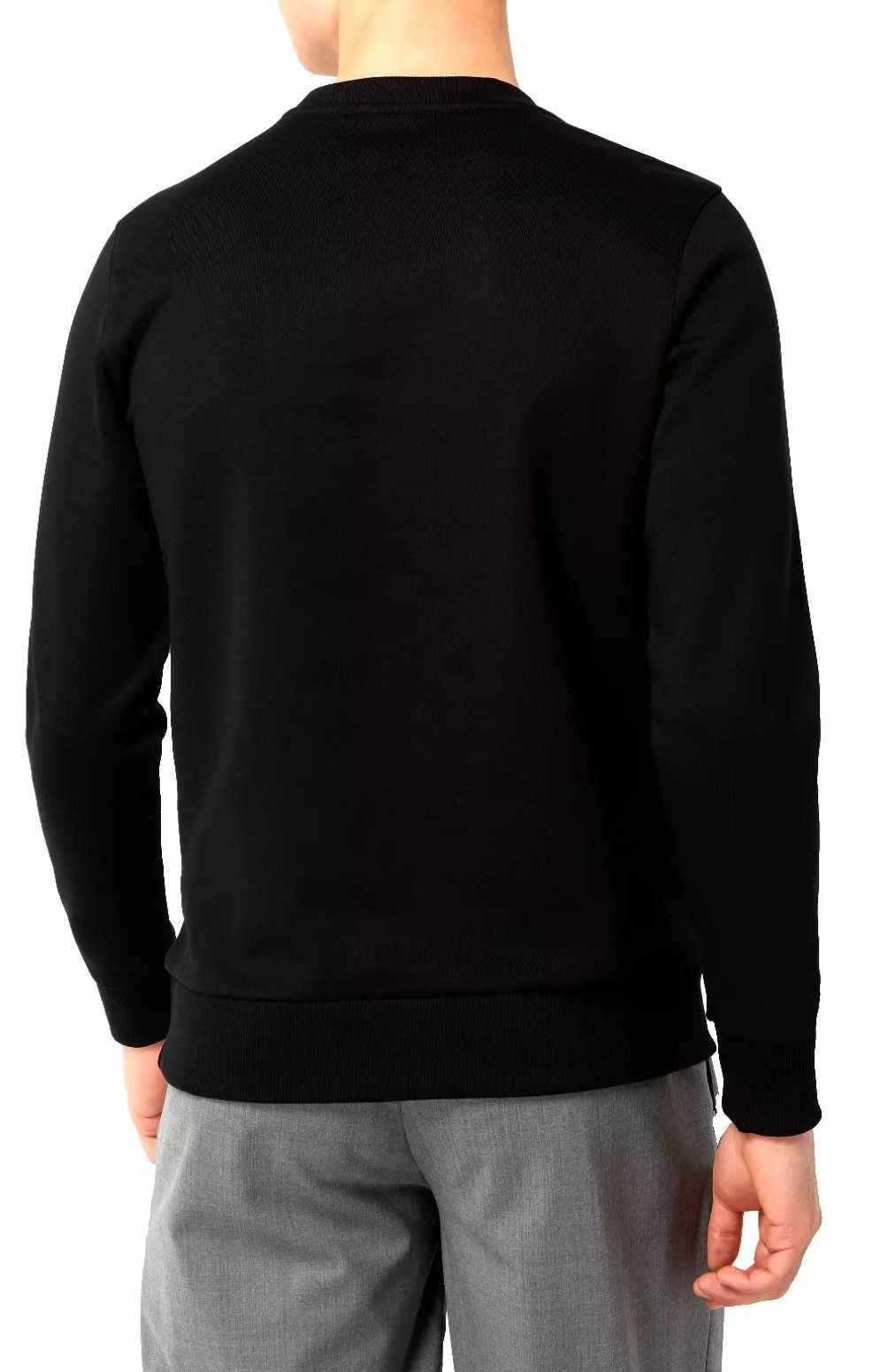 BOSS Sweatshirt Stadler 48 Sweater Rippbündchen und ein tonales Logo auf der Brust