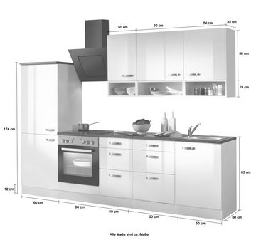 OPTIFIT Küchenzeile Lagos, mit E-Geräten, Breite 270 cm