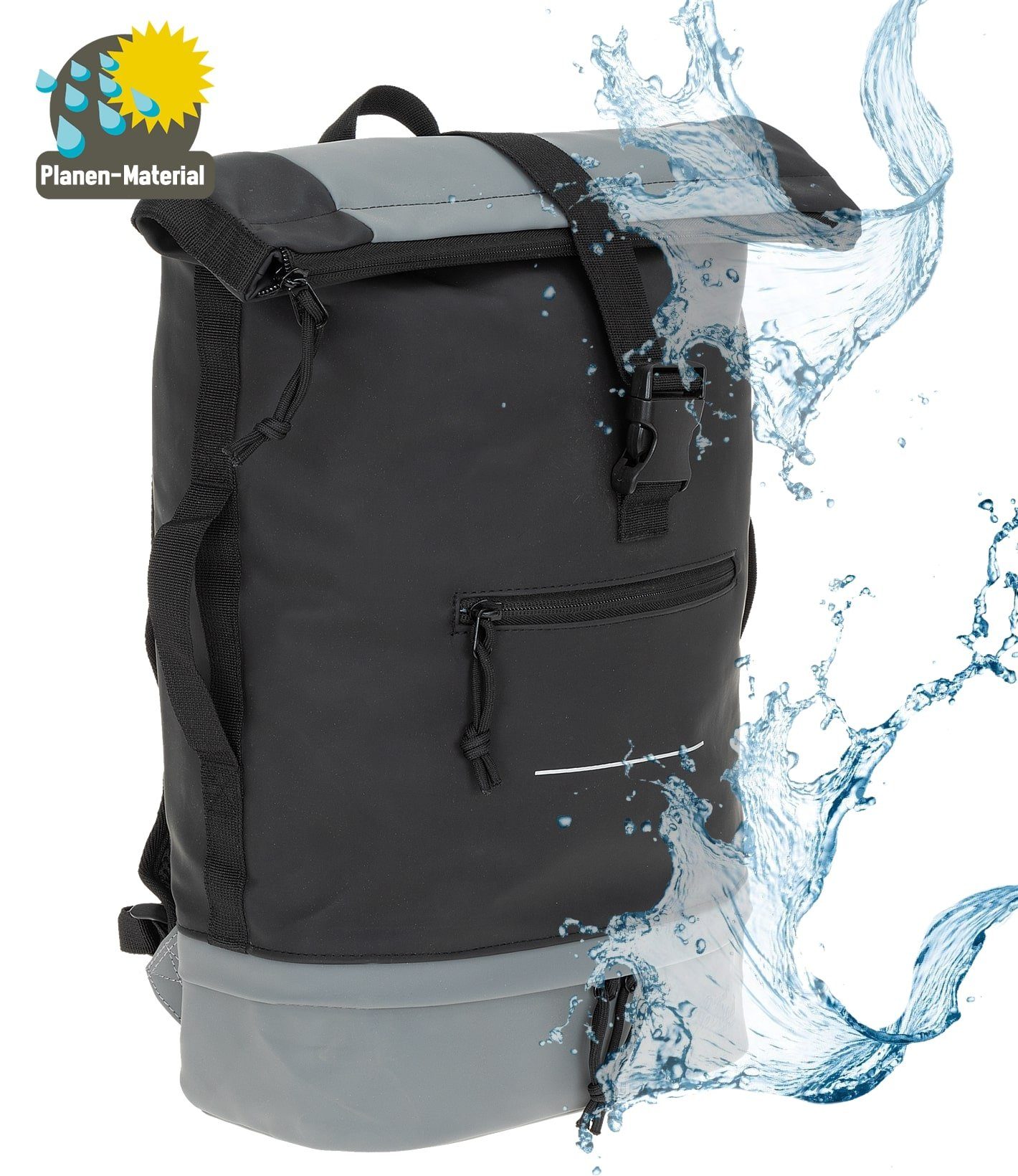 ELEPHANT Freizeitrucksack Time Bag aus Plane mit Bodenfach, Rucksack Laptop günstig online kaufen