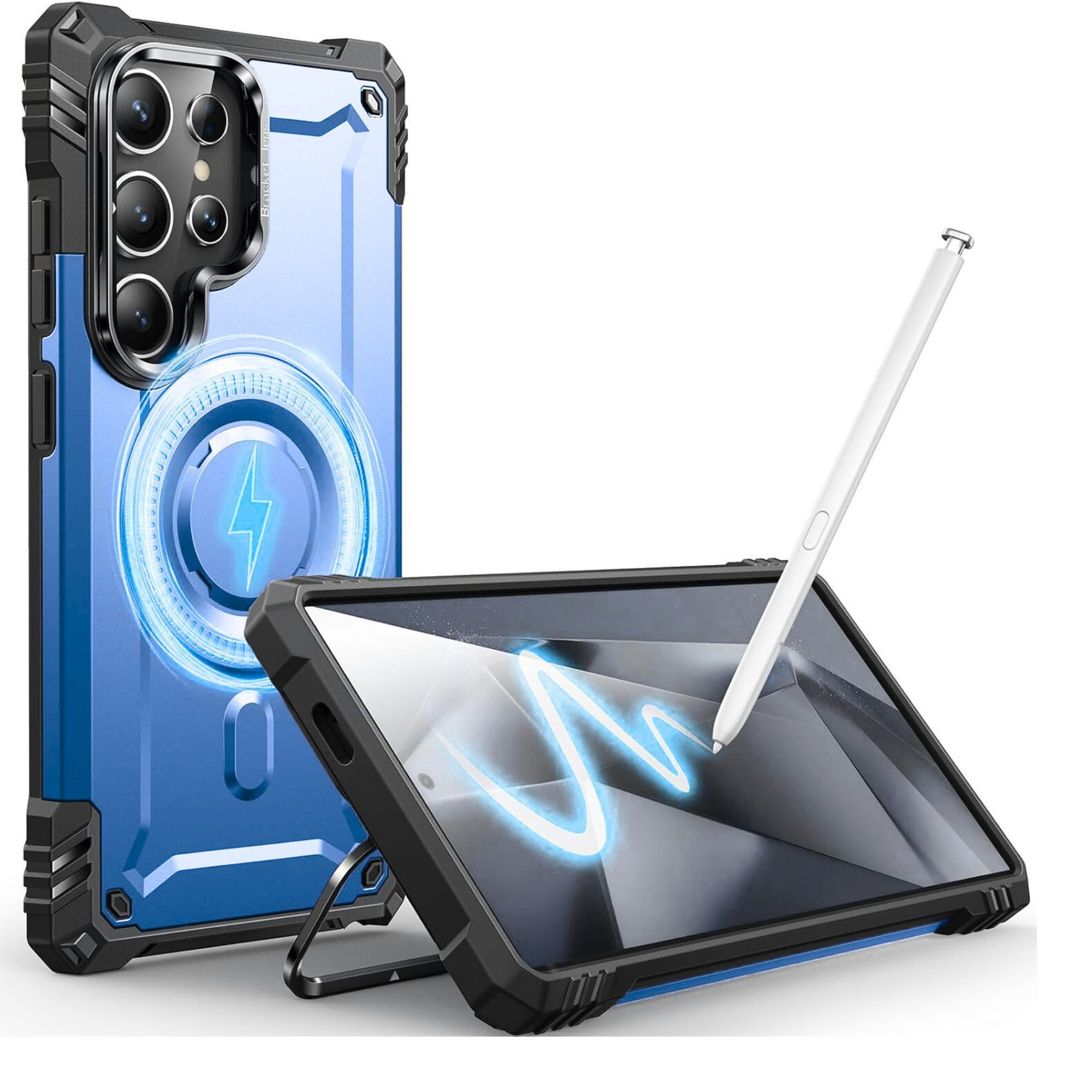 Vivitar Handyhülle Samsung Galaxy S25 Ultra Hülle MagSafe Kompatibel mit Kameraständer mit Kameraschutz, Fallschutz, TPU/PC Backcover für Samsung S25 Ultra, Stoßfeste Handyhülle mit 0–120° Kickstand, Magnetische Schutzhülle
