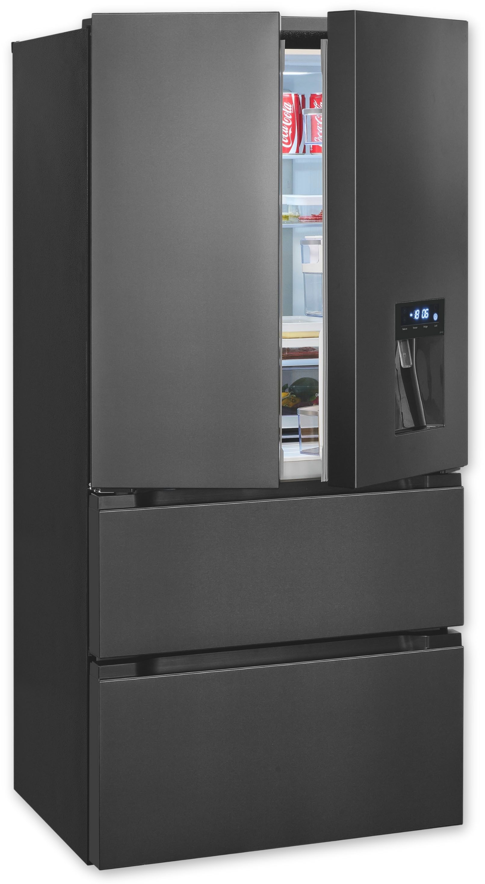 exquisit French Door FD490-160-WS-202E inoxlook-az FD490-160-WS-202E inoxlook-az, 183,0 cm hoch, 83,6 cm breit