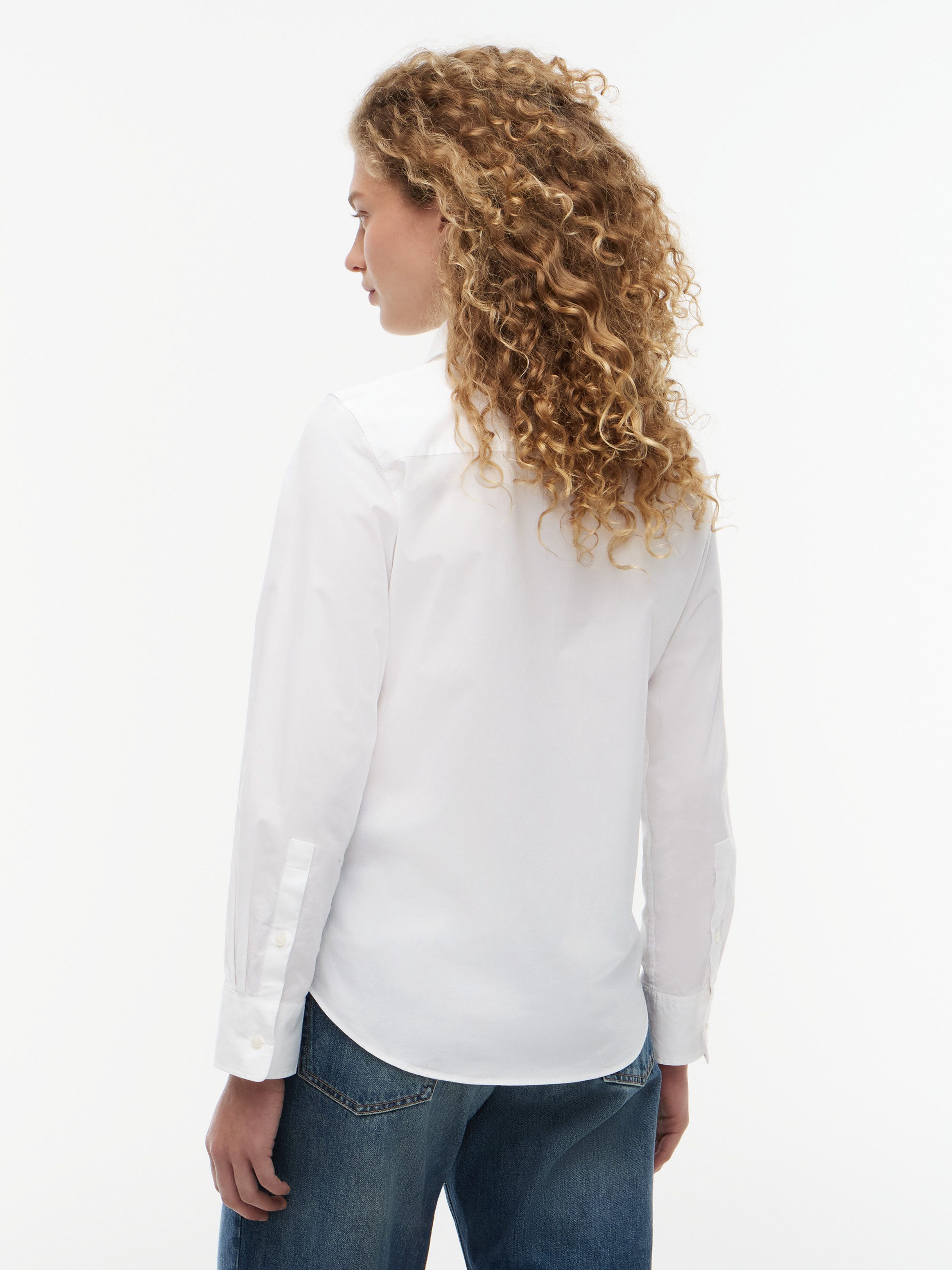 Tommy Hilfiger Hemdbluse STRETCH REGULAR LS SHIRT mit gesticktem Tommy Hilfiger Logo, Regular Fit
