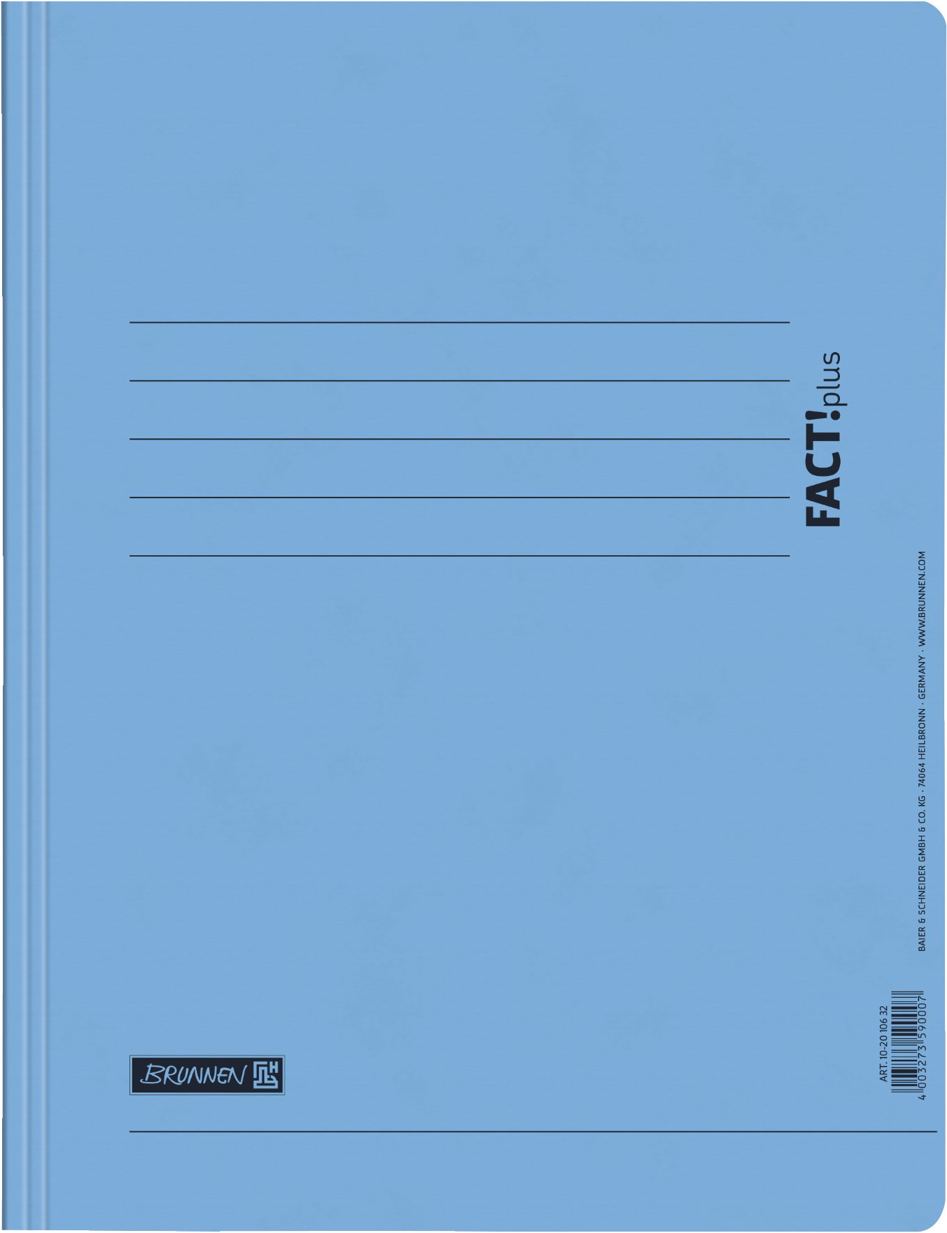 BRUNNEN Hefter Brunnen Schnellhefter FACT!plusPappe A4 Hellblau