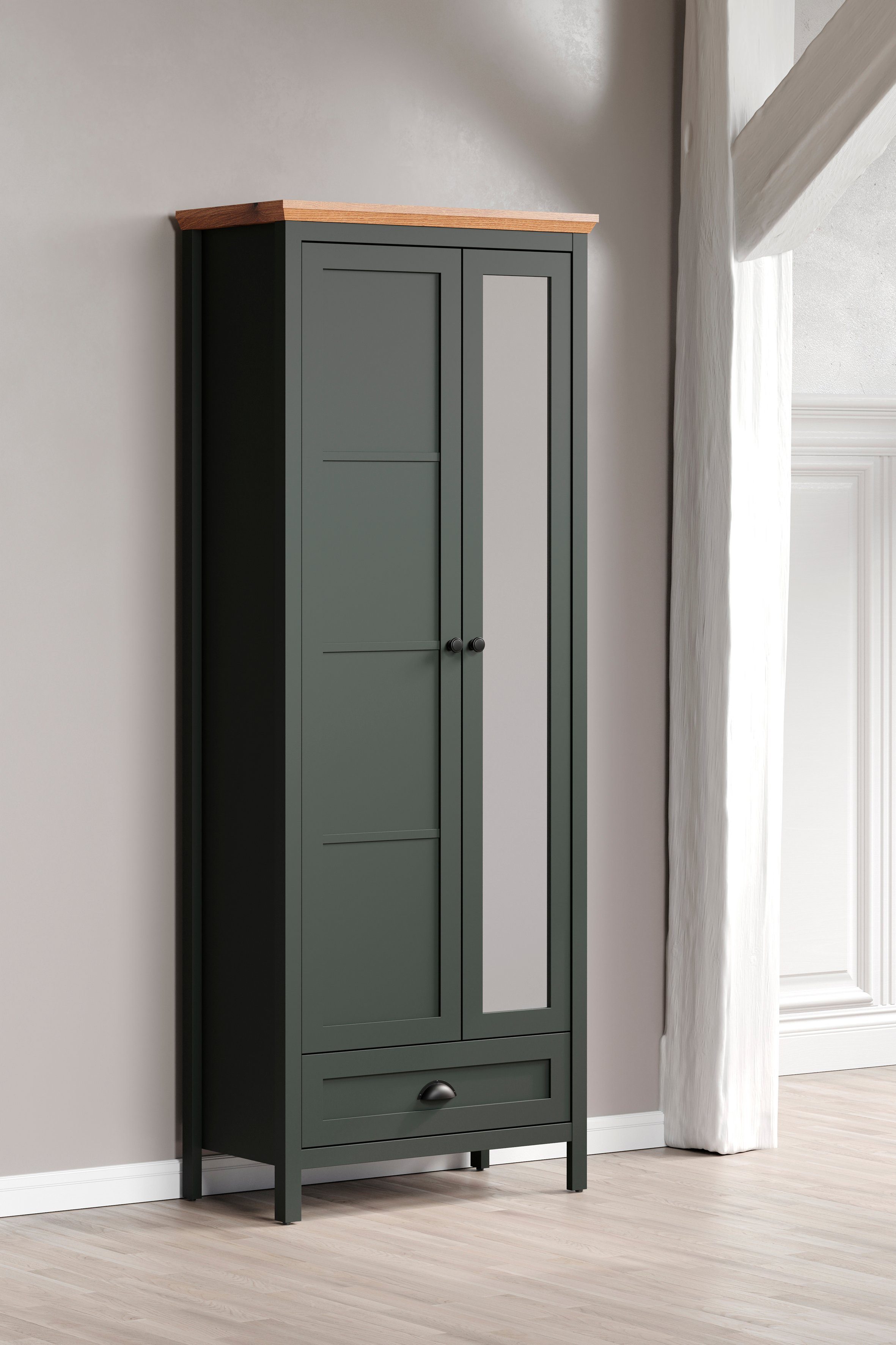 Home affaire Garderobenschrank "Vienna", (1 St.), Kleiderschrank mit auszie günstig online kaufen