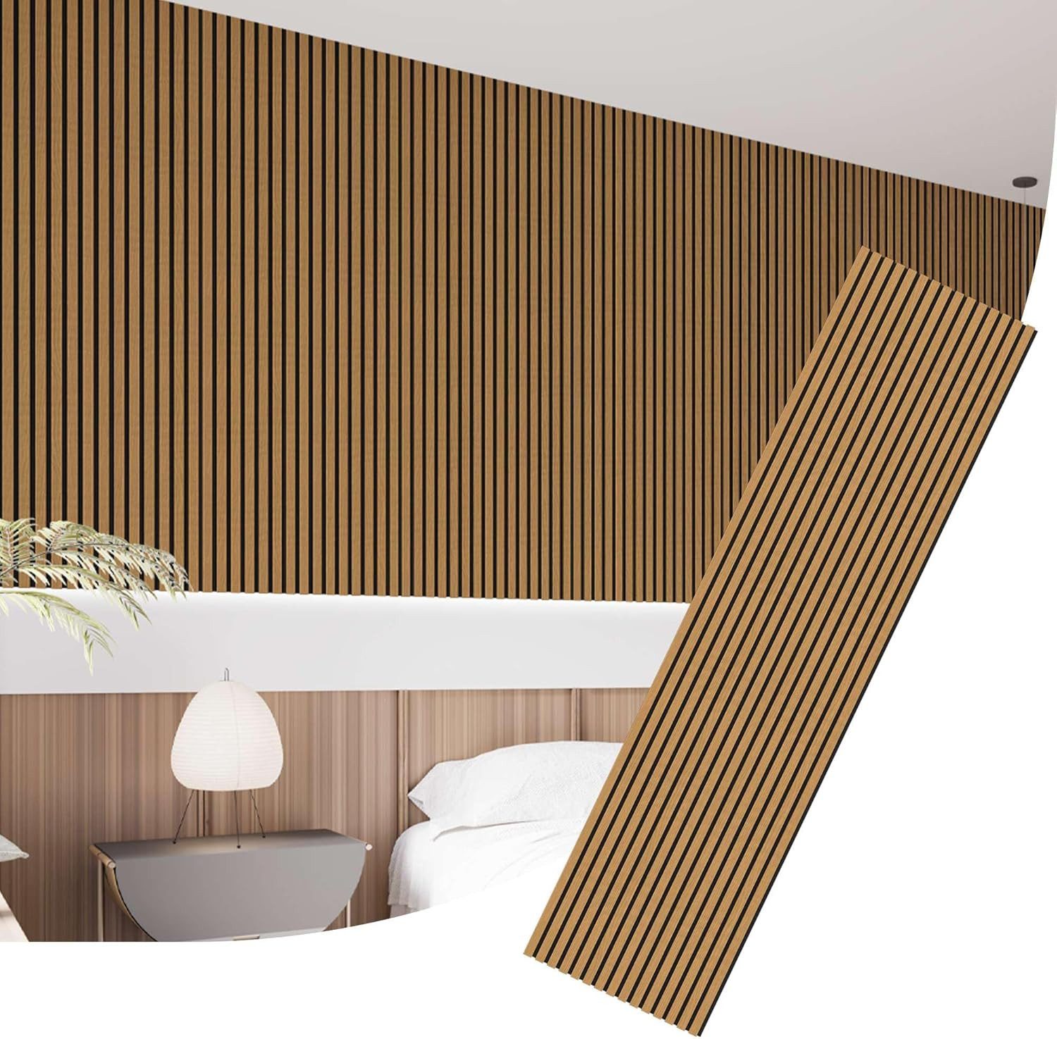 IZODEKOR 3D Wandpaneel IZODEKOR 3D Akustik Wandpaneele Holz 60x240cm Wandverkleidung 2er Set