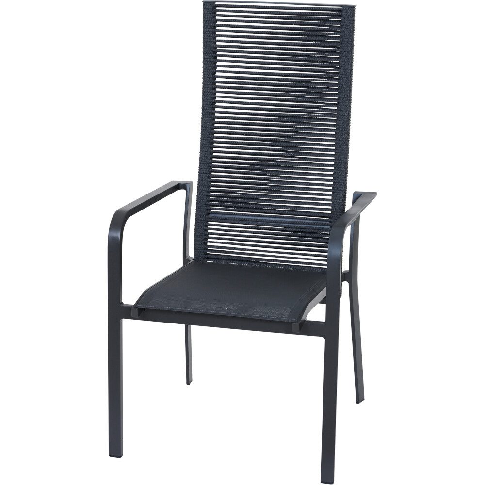 Siena Garden Stapelstuhl CARLTON Move Sessel RopeTextilbezug Aluminiumgestell matt anthrazit