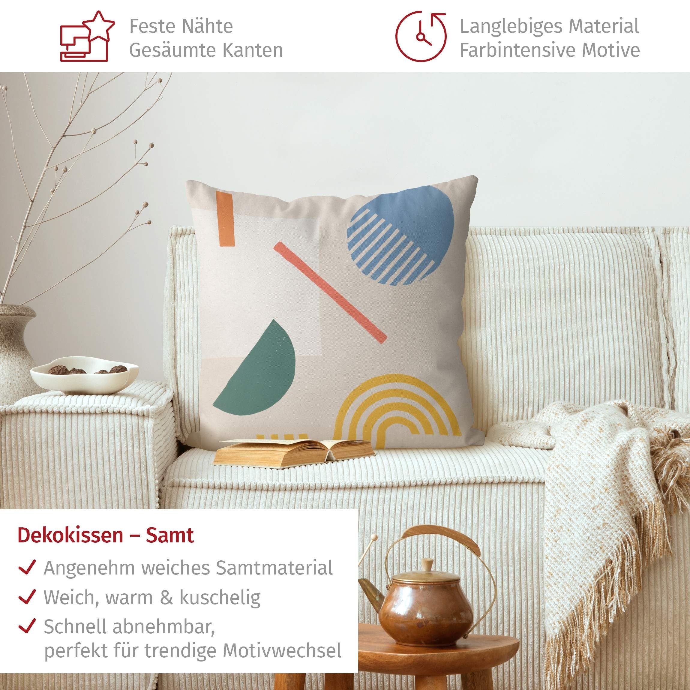 Bilderdepot24 Dekokissen drinnen Kissenhülle/ Sofakissen/ Zierkissen Kissenhülle beige originel, Bezug mit / ohne Füllung Zierkissen Outdoor Sofa Bett