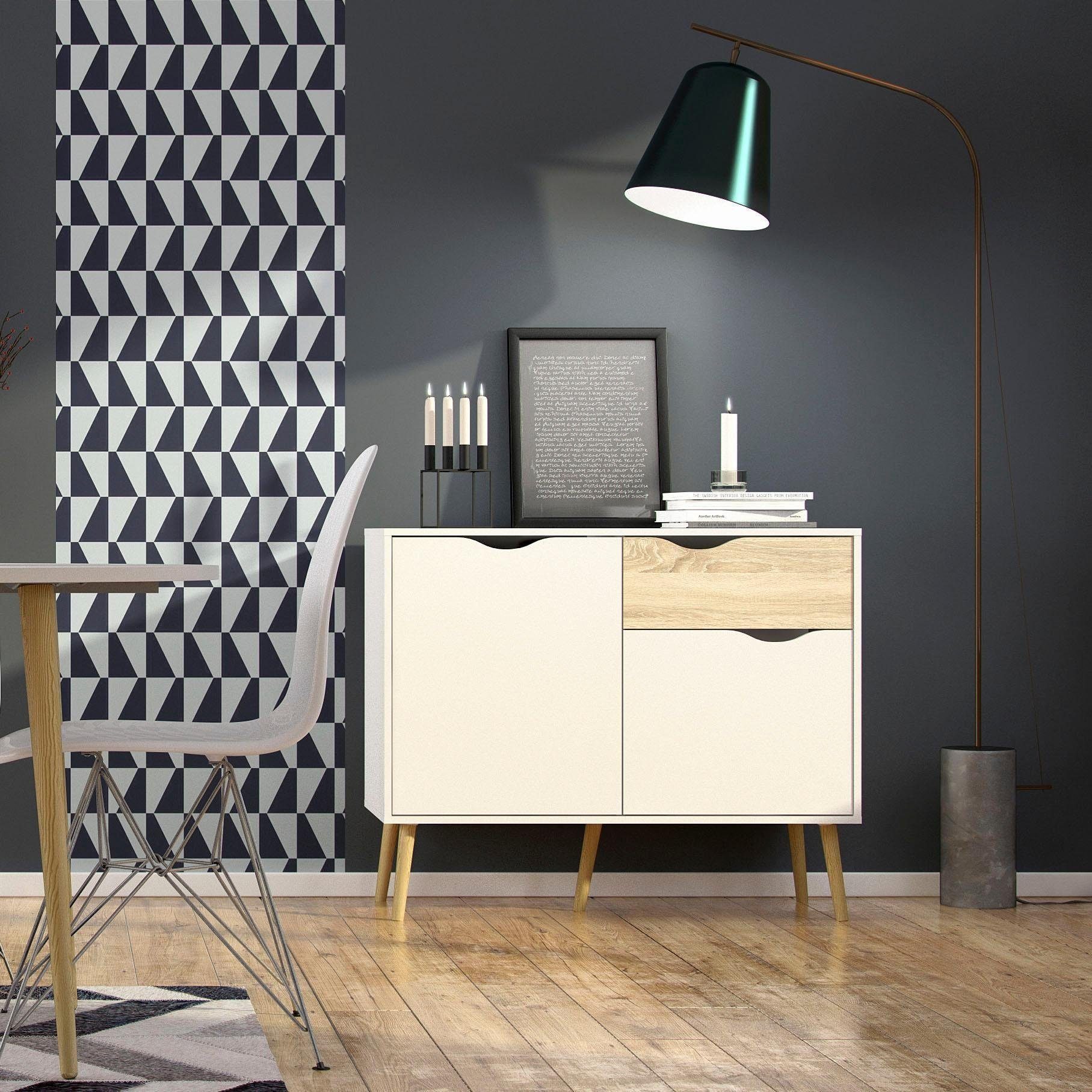andas Sideboard Oslo Aufbewahrung, Schubladenschrank, Kommode mit 2 Türen, günstig online kaufen