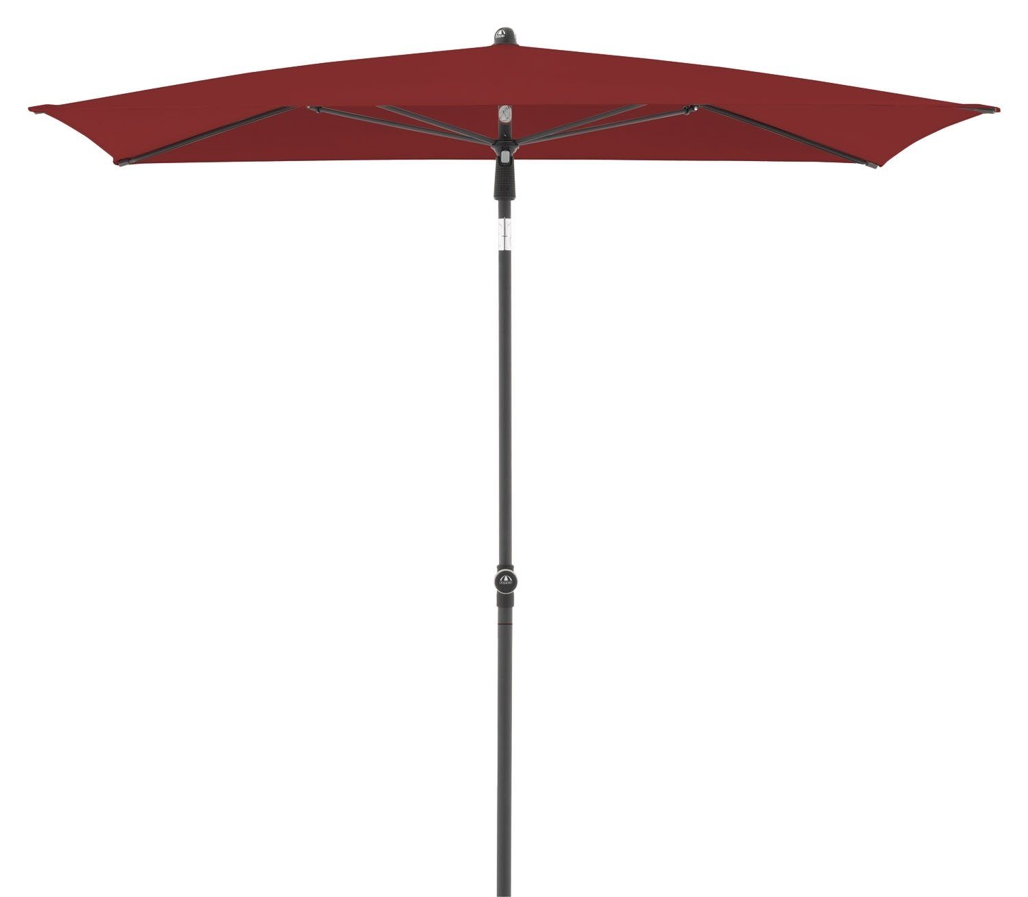 doppler® Sonnenschirm ACTIVE, H 237 cm, Stahl, Rot, Neigbar, Höhenverstellbar, Polyesterschirm