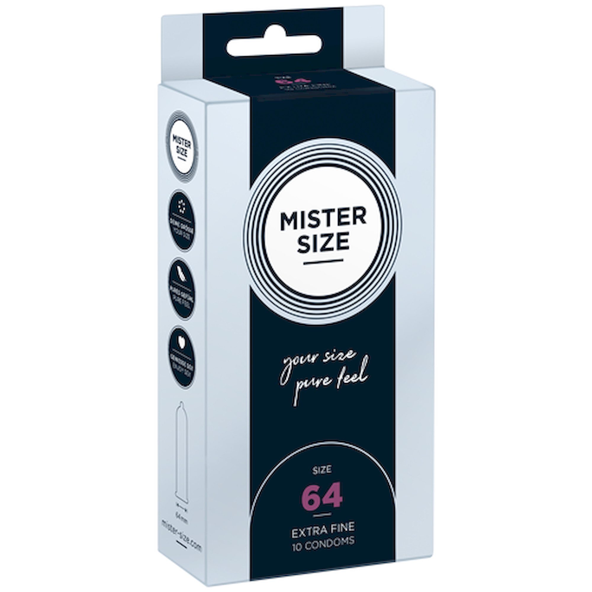 MISTER SIZE Kondome Mister Size Single: 64 (robust & komfortabel), 10 Kondome
